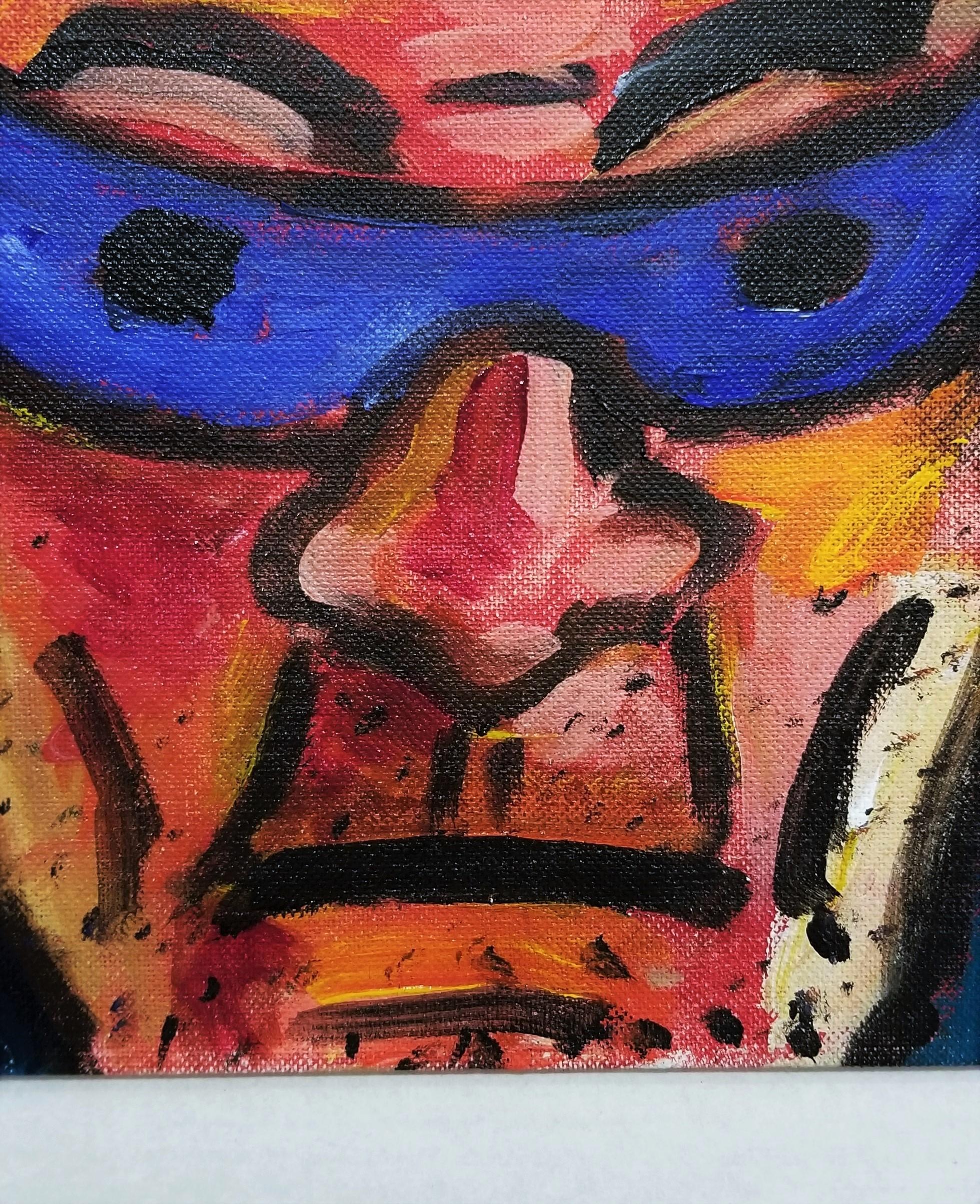 Criminal #23 /// Pittura Pop Art Contemporanea Prigioniero Carcere Figura Bandito Divertente in vendita 3