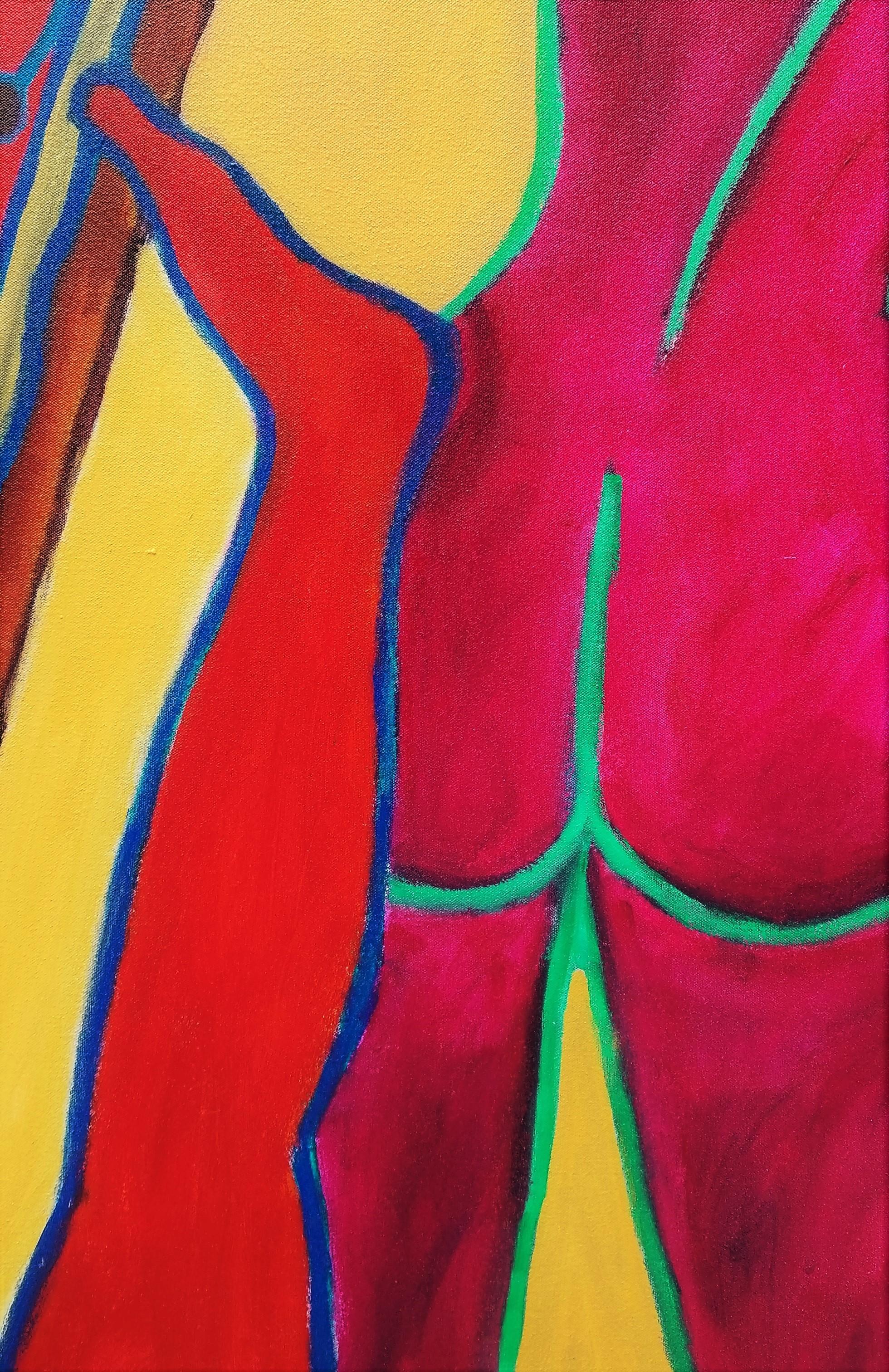 Devil Painting his Models /// Contemporary Painting Figurative Nude Funny Art For Sale 7