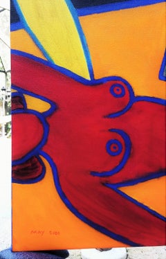 Devil Painting his Models /// Contemporary Painting Figurative Nude Funny Art