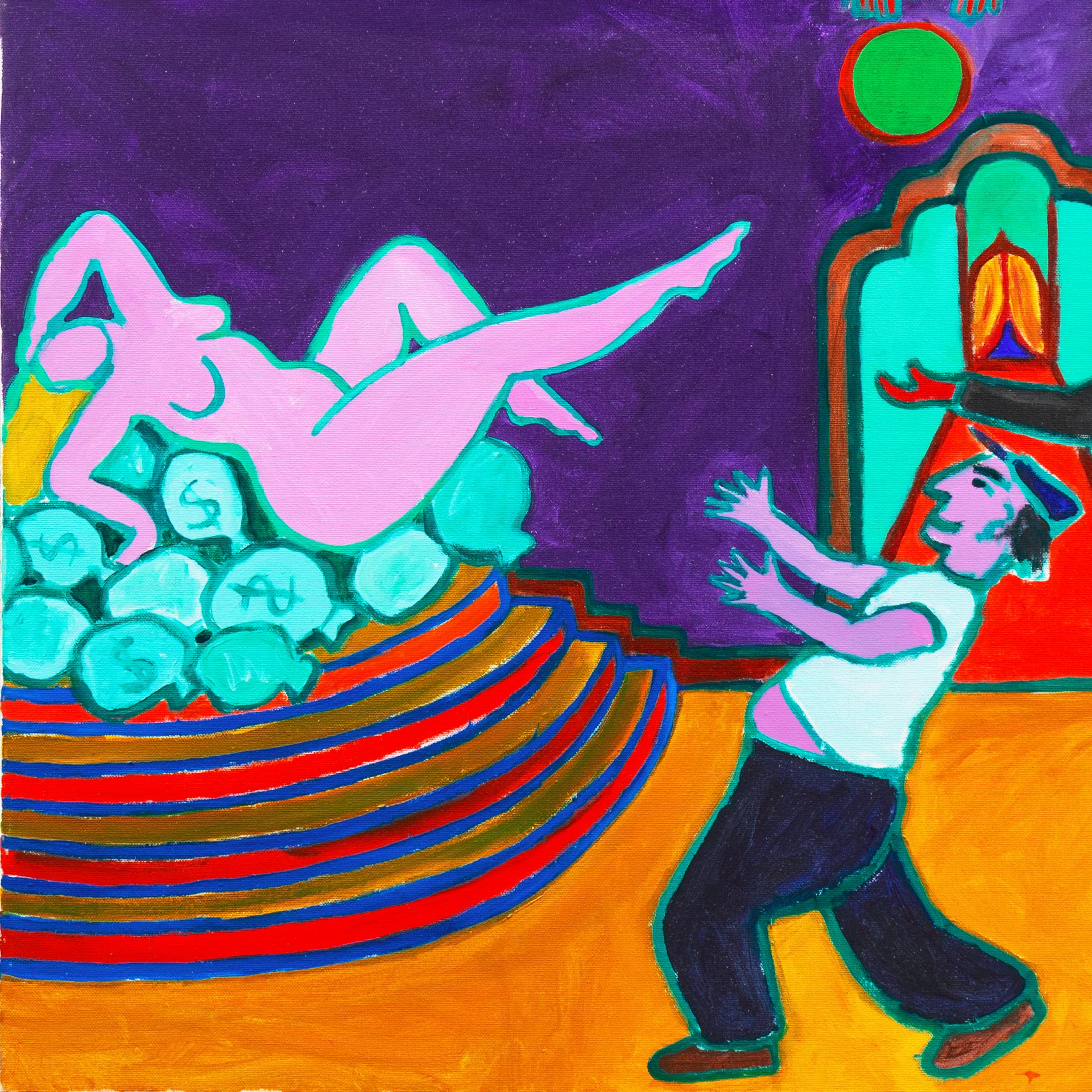 Peint par Dan May (américain, 1952-2019) vers 2010, et estampillé, au verso, d'une certification d'authenticité. 

Après avoir étudié avec Larry Stobie à l'Oregon College of Education, Dan May a exposé dans ses galeries 