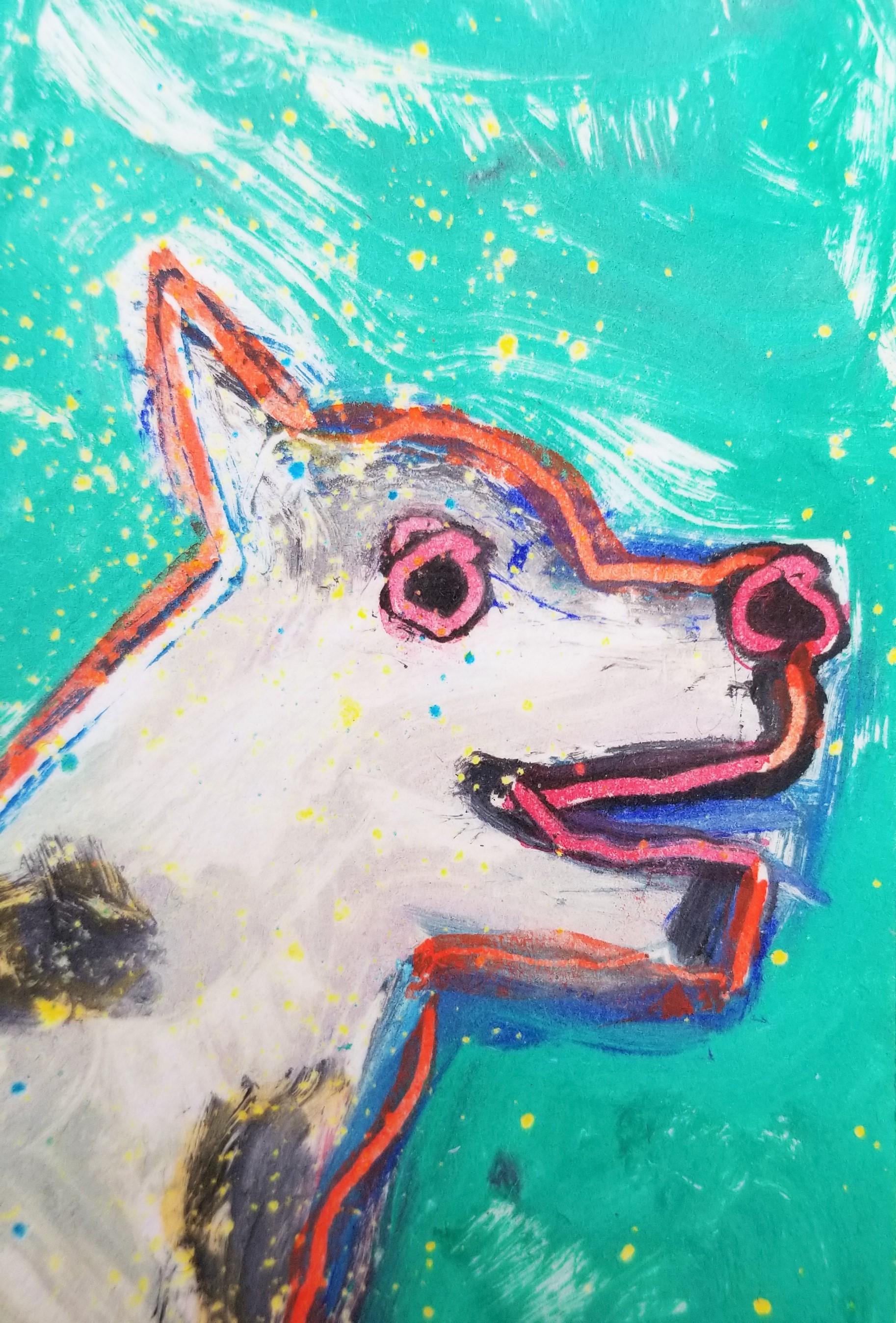 Chien dans la maison /// Sérigraphie contemporaine Animal de compagnie Colorful Funny Pop Art en vente 2