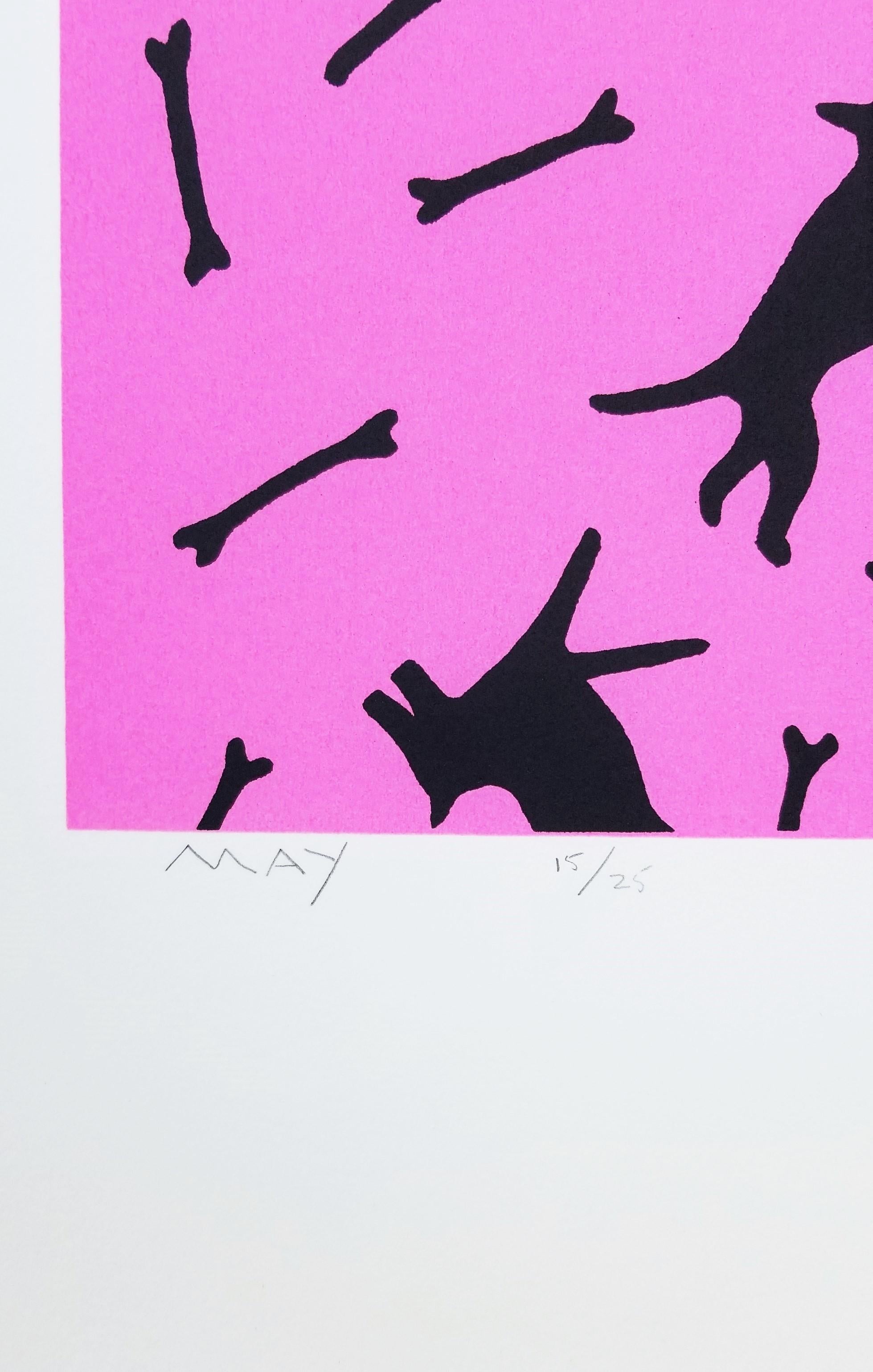 pink dog bone background