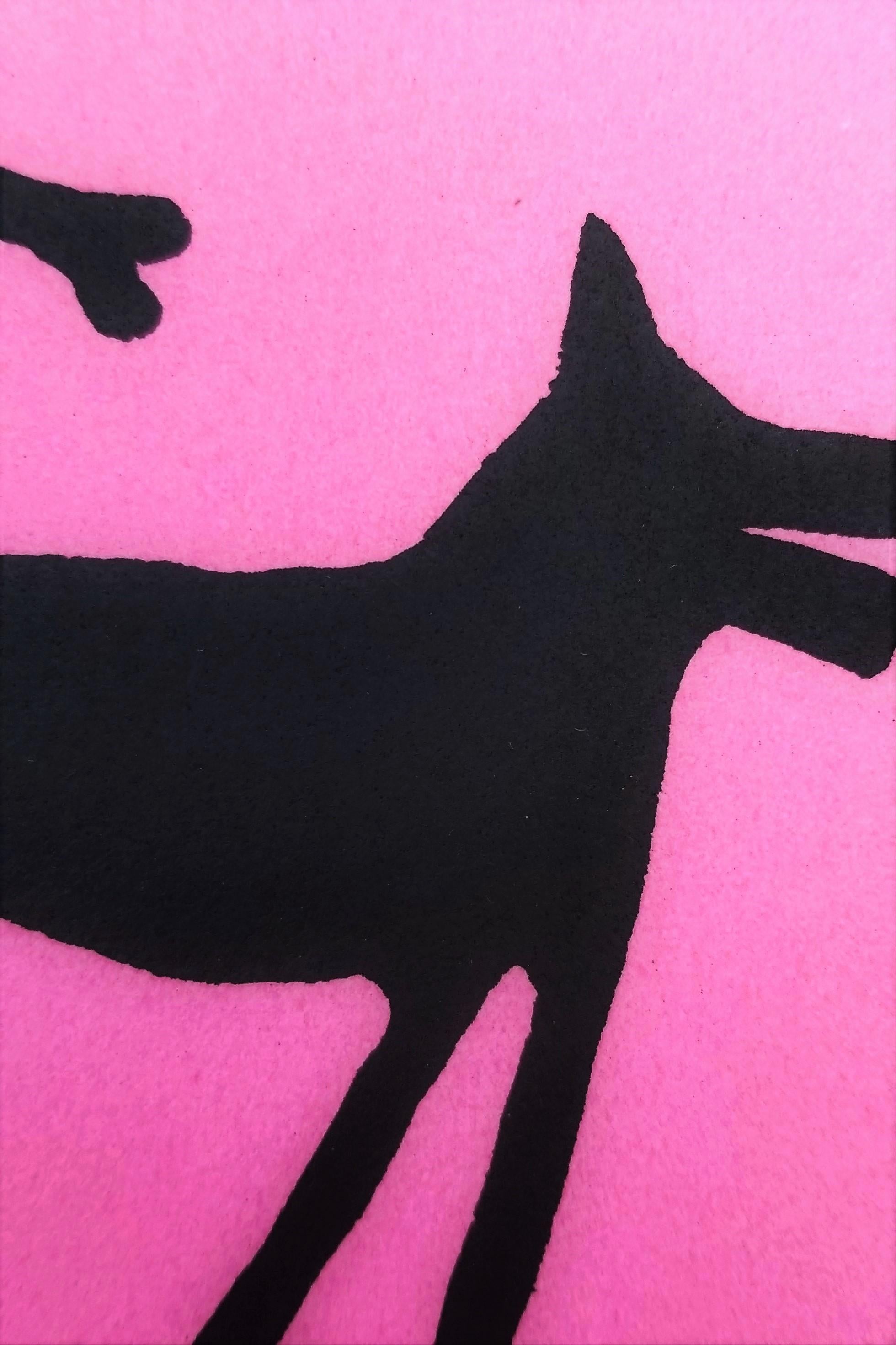 Cani e ossa /// Serigrafia contemporanea Pop Art Animale da compagnia Umorismo divertente in vendita 2
