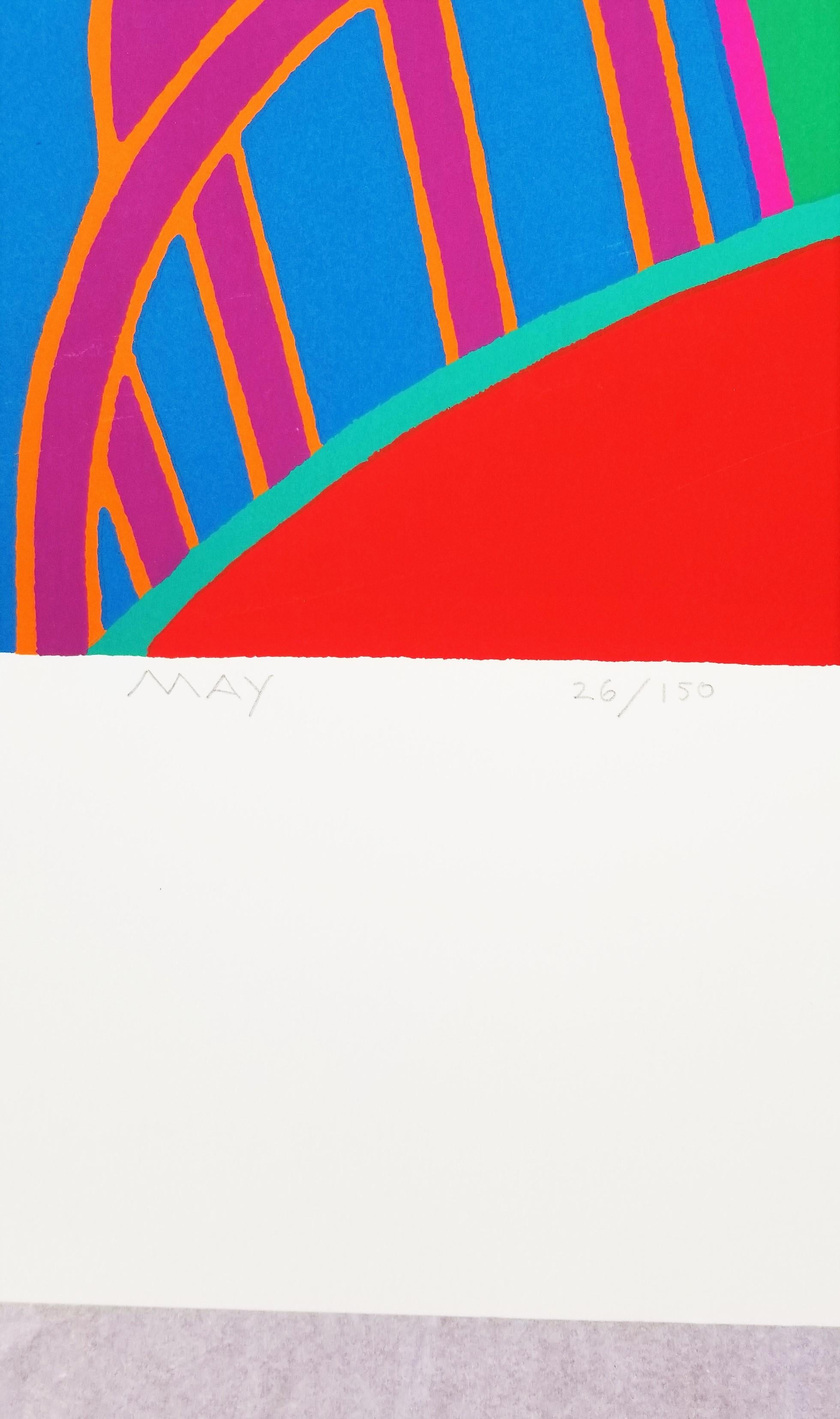 Salon /// Sérigraphie Pop Art contemporaine Intérieur coloré Chaise Canapé - Rouge Interior Print par Dan May