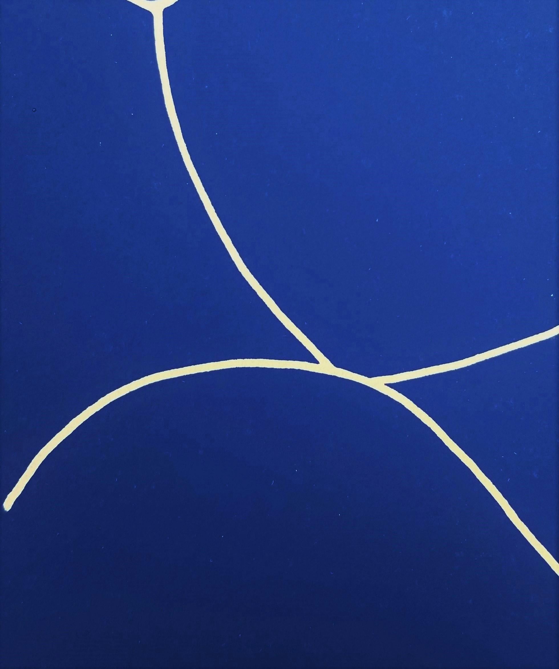 Reclining Nude (Blue) /// Contemporary Pop Street Art Figurative Screenprint  For Sale 3