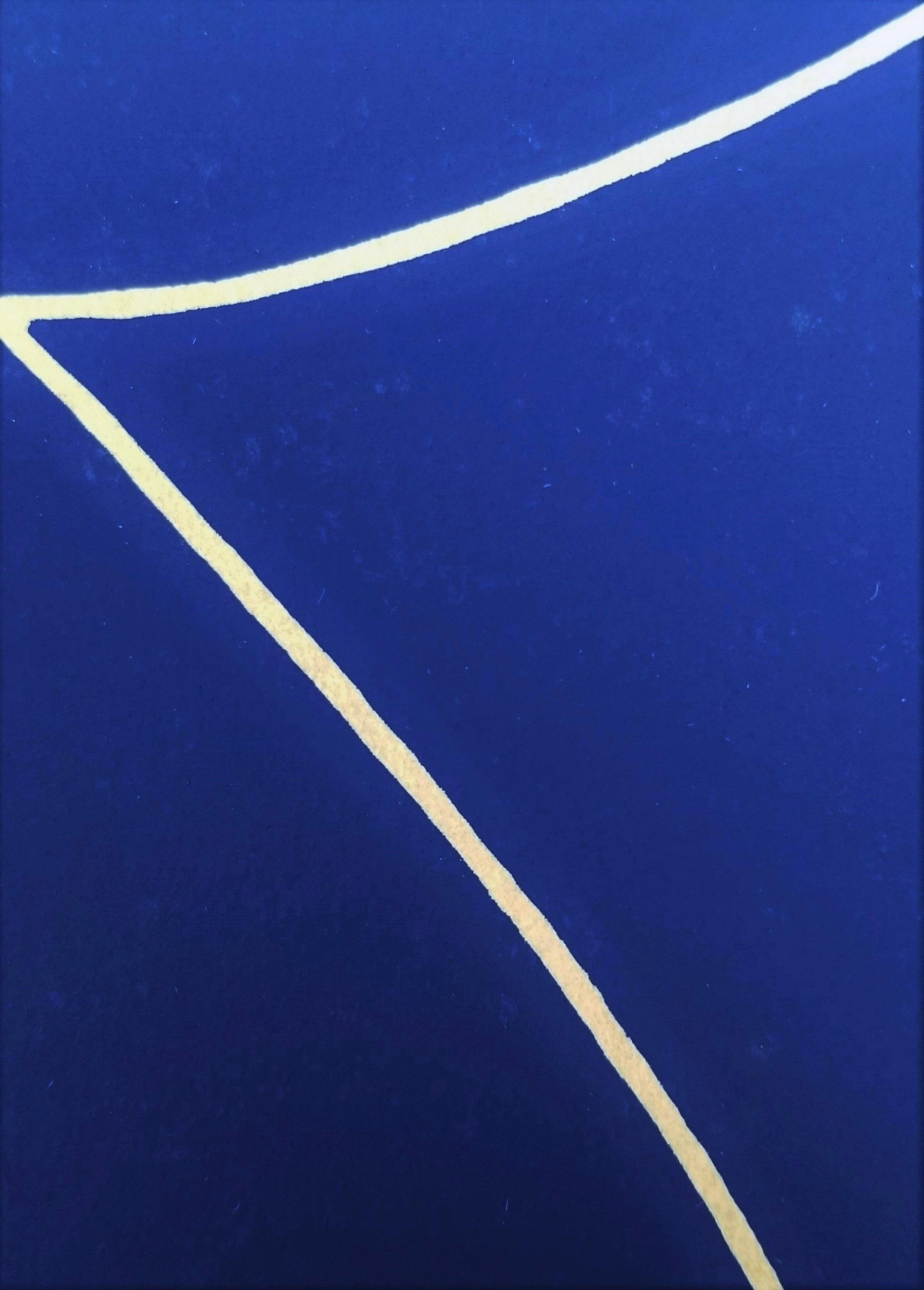 Reclining Nude (Blue) II /// Contemporary Pop Art Figurative Minimal Screenprint For Sale 3