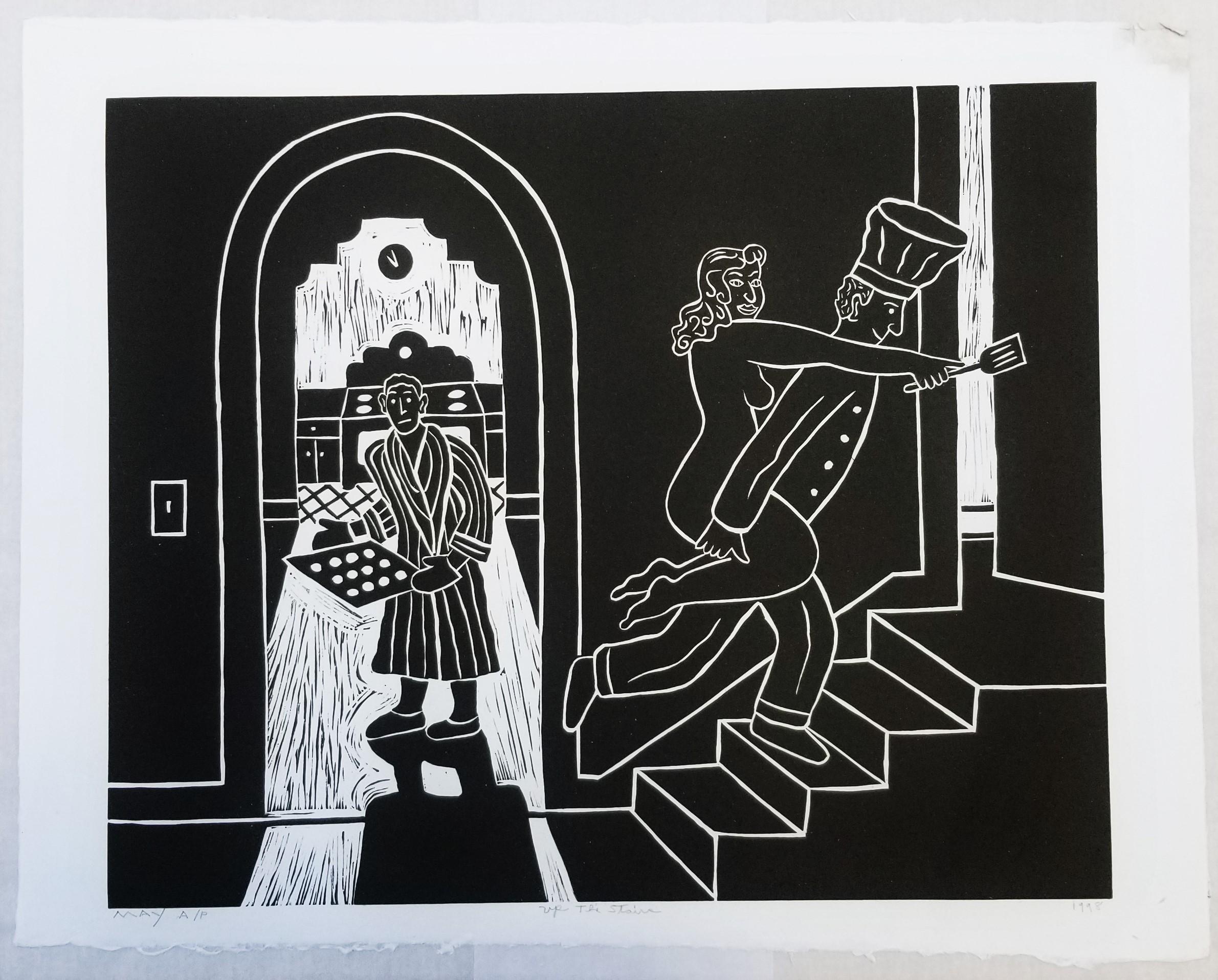 Up&Up /// Arte serigrafica contemporanea divertente umoristica e romantica - Print Contemporaneo di Dan May