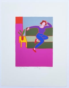 Waiting /// Divano Figurativo Contemporaneo Pop Art per Interni Serigrafia Colorata