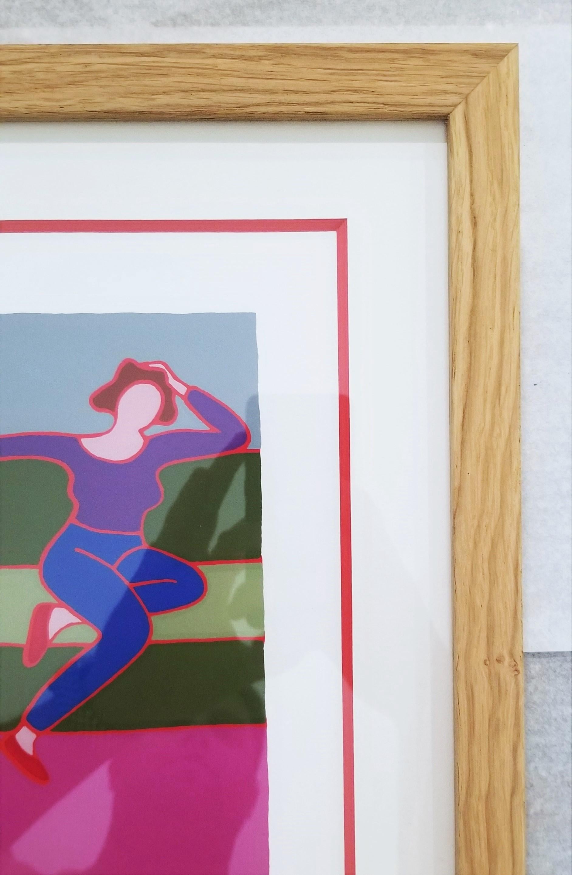 Esperando /// Arte Pop Contemporáneo Interior Sofá Figurativo Serigrafía Colorida en venta 4