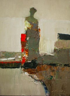 "Reflective" (2024) By Dan McCaw, Original Abstract Portrait Oil Painting
