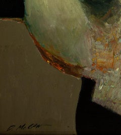 "Ensueño" (2024) de Dan McCaw, pintura al óleo original de retrato abstracto