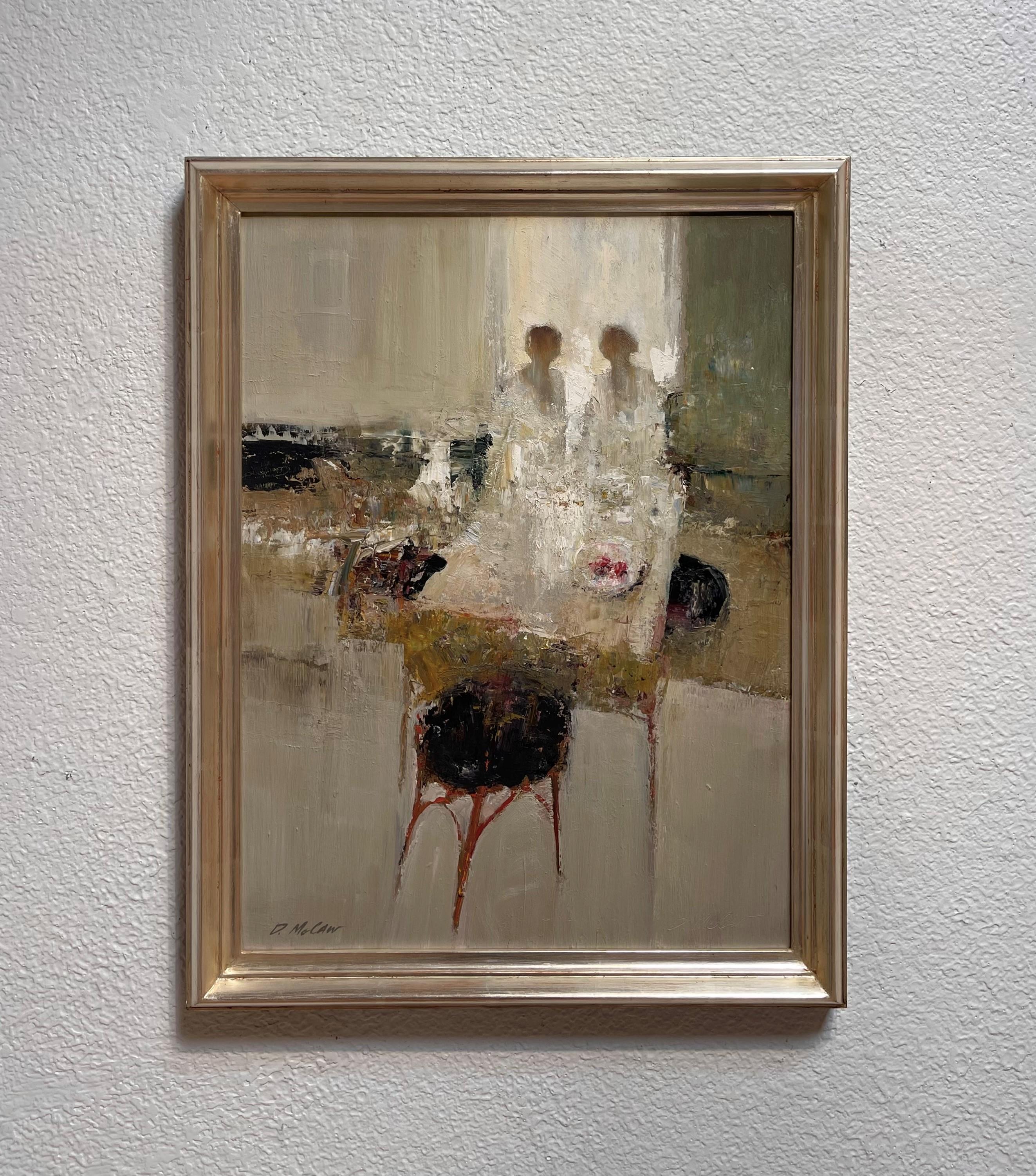 „Sisters“ Interieur-Ölgemälde – Painting von Dan McCaw