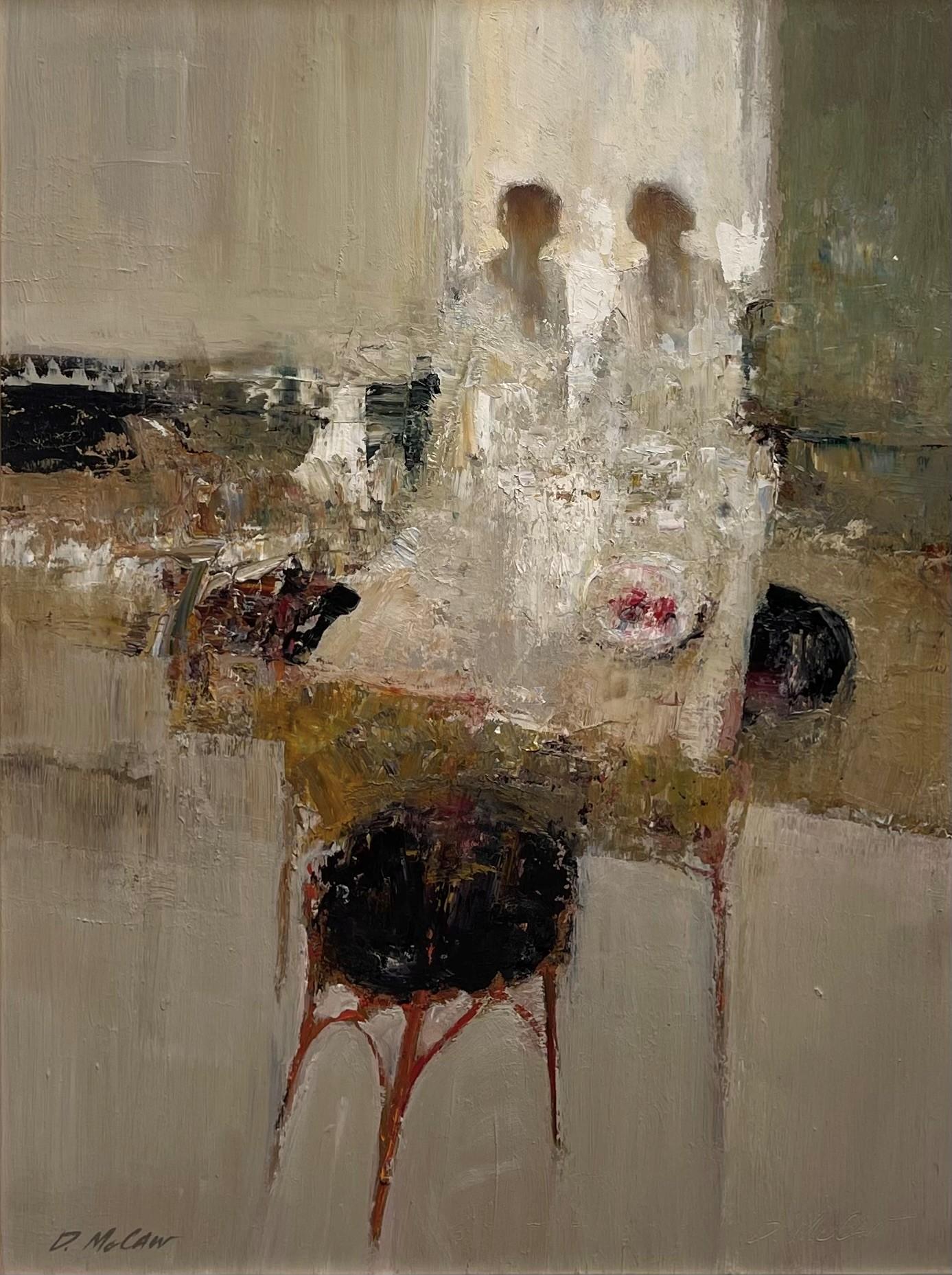 Dan McCaw Figurative Painting - "Sisters" Interior Oil Painting