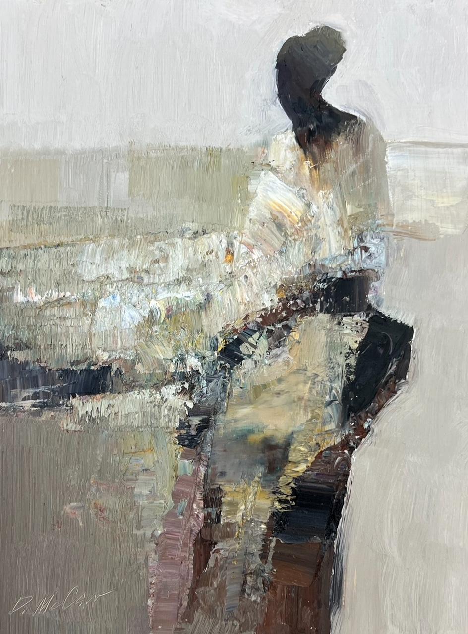 "Transformation" (2024), Abstract Figurative Oil Painting on Board