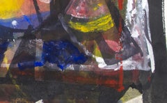"The Fish, " Colorful Mixed Media Abstract Collage by Dan Muller