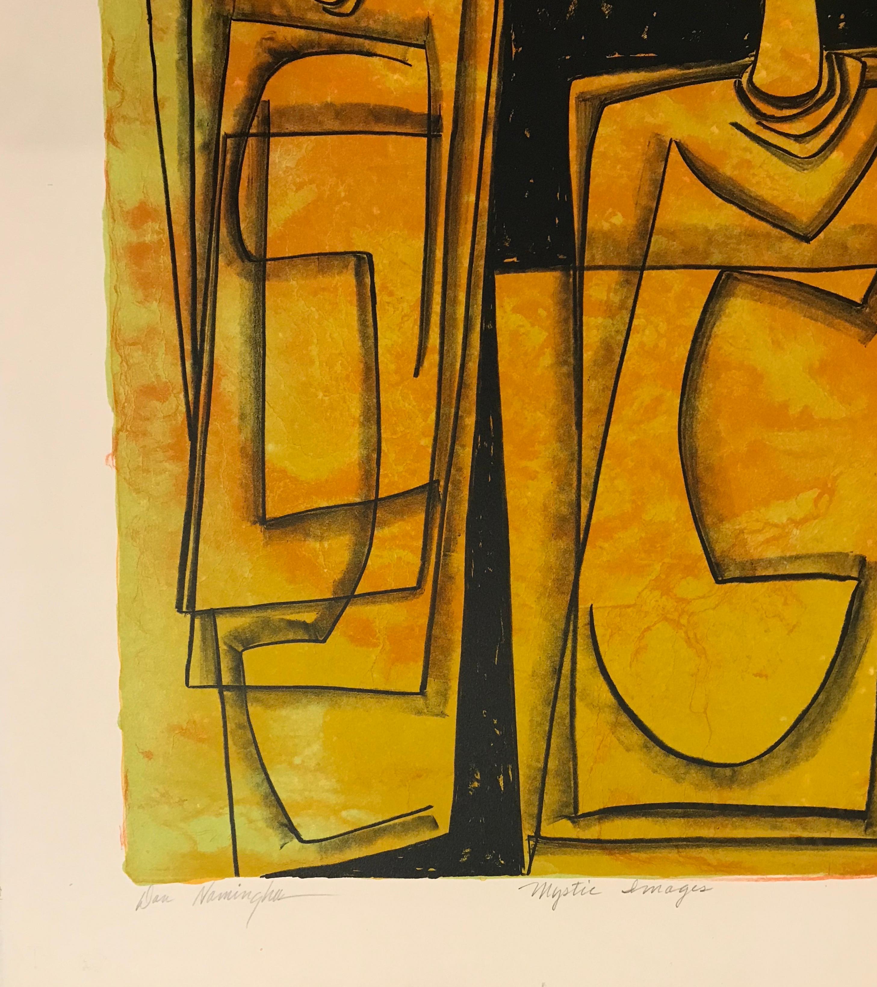 Dan Namingha Lithographie Hopi: zeitgenössische abstrakte Kachina-Bilder, Mystische Bilder im Angebot 2