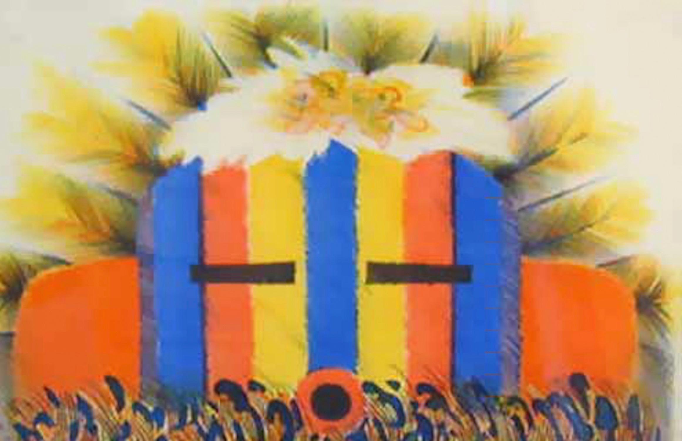 Uncle of the Corn Dancers, lithographie en édition limitée Hopi kachina Dan Namingha en vente 3