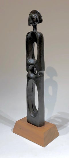 Corn Kachina, bronze sculpture by Dan Namingha, Hopi, kachina, brown patina