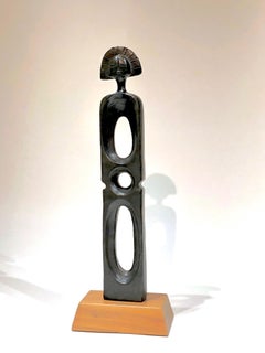 Corn Kachina:: sculpture en bronze de Dan Namingha:: Hopi:: kachina:: patine brune