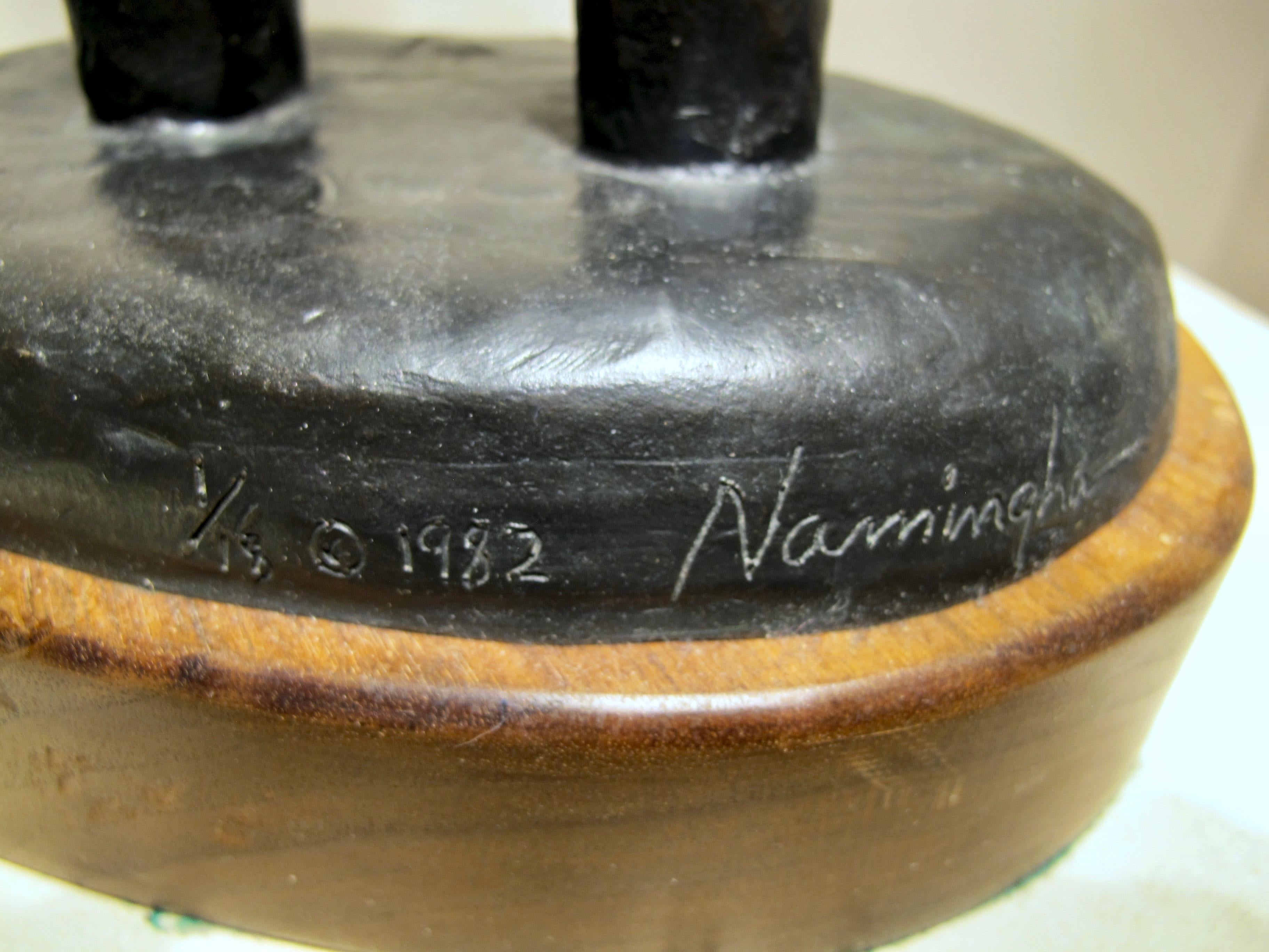 Hesot Kachin Mana, di Dan Namingha, bronzo, kachina, Hopi, marrone, scultura 8