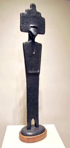 Hesot Kachin Mana, de Dan Namingha, bronce, kachina, Hopi, marrón, escultura