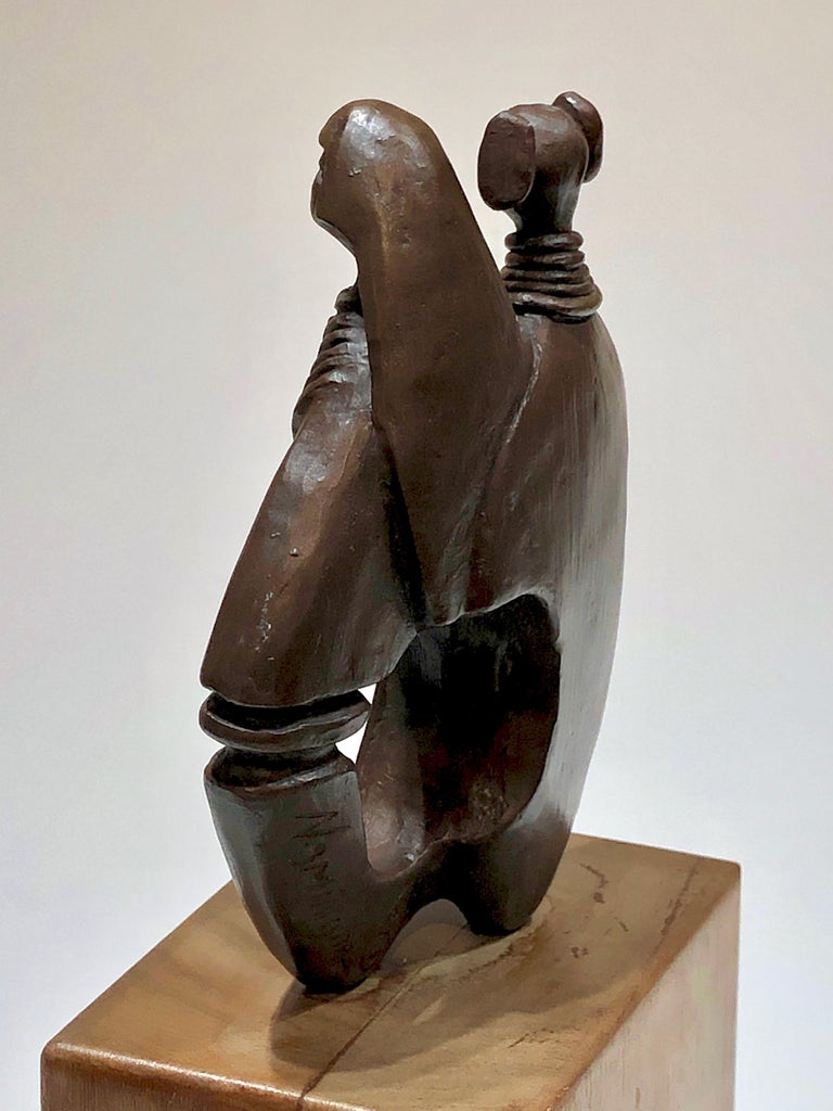 Dan Namingha Kachina Man and Woman bronze sculpture by Dan Namingha Kachina Man and Woman bronze sculpture by