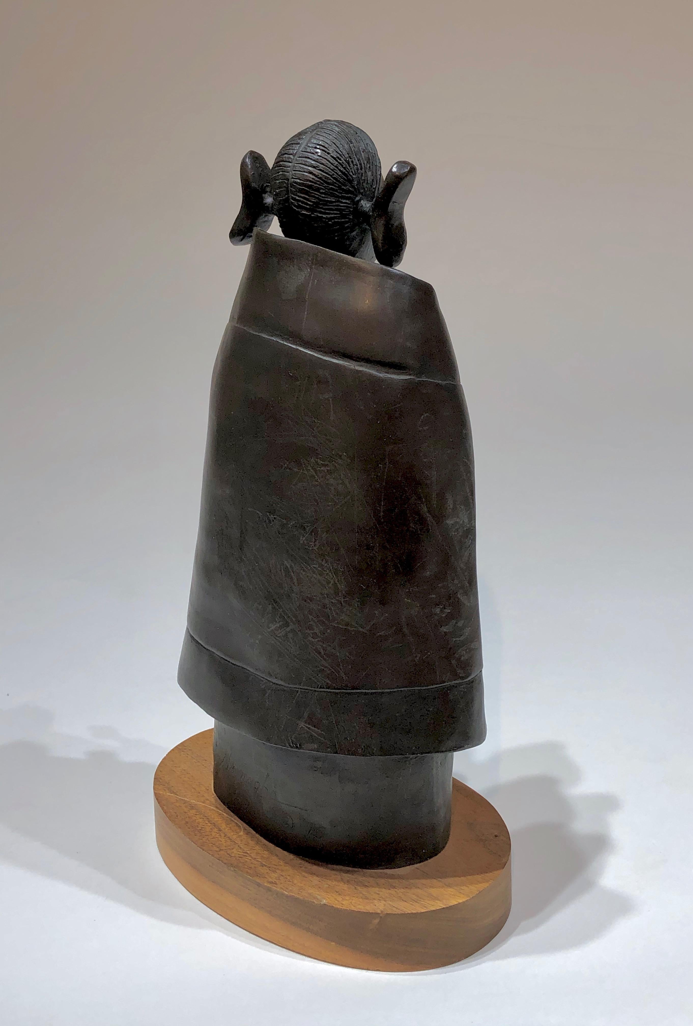 Morning Kachina by Dan Namingha, bronze sculpture, kachina, female, Hopi, brown For Sale 3
