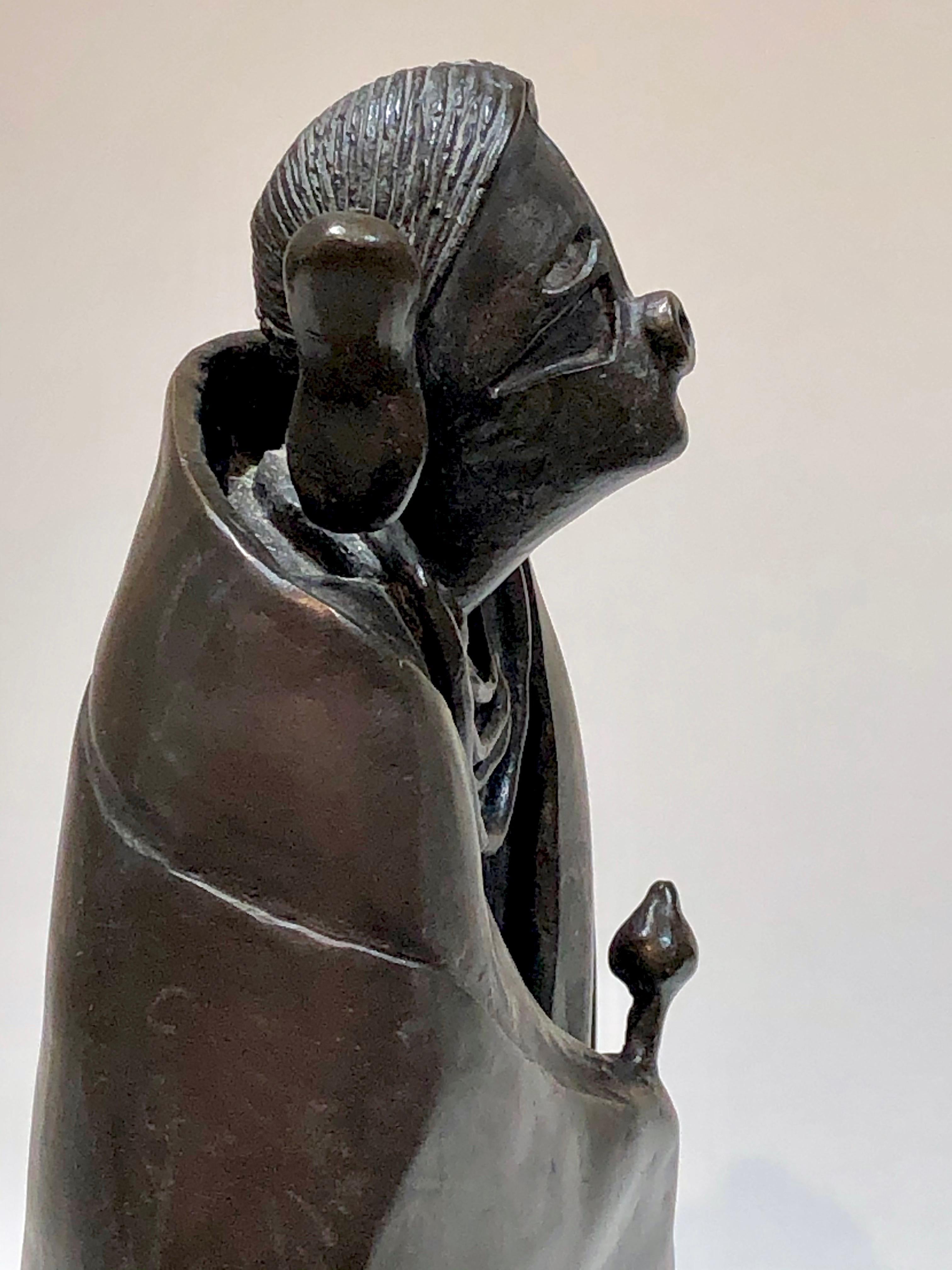 Kachina Morning de Dan Namingha, sculpture en bronze, kachina, femme, Hopi, marron en vente 1