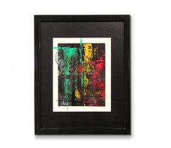 „Colorfalls“, Gemälde, Acryl auf Papier