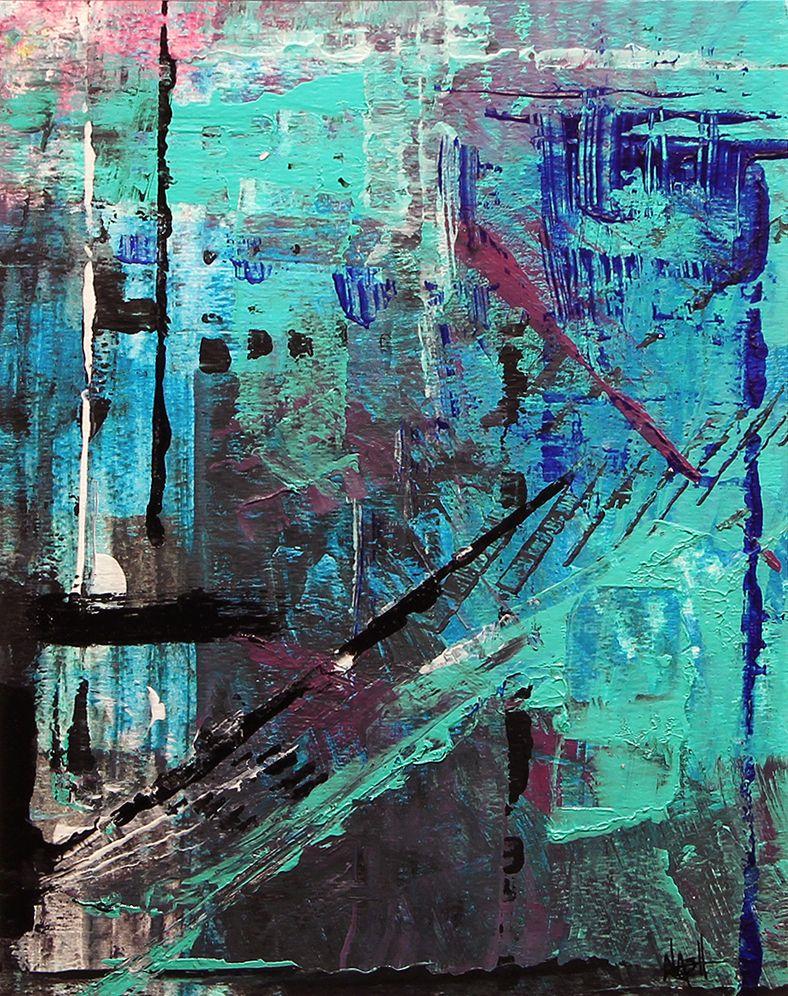 Abstract Painting di Dan Nash Gottfried - 'Rough Mix', Pittura, Acrilico su carta