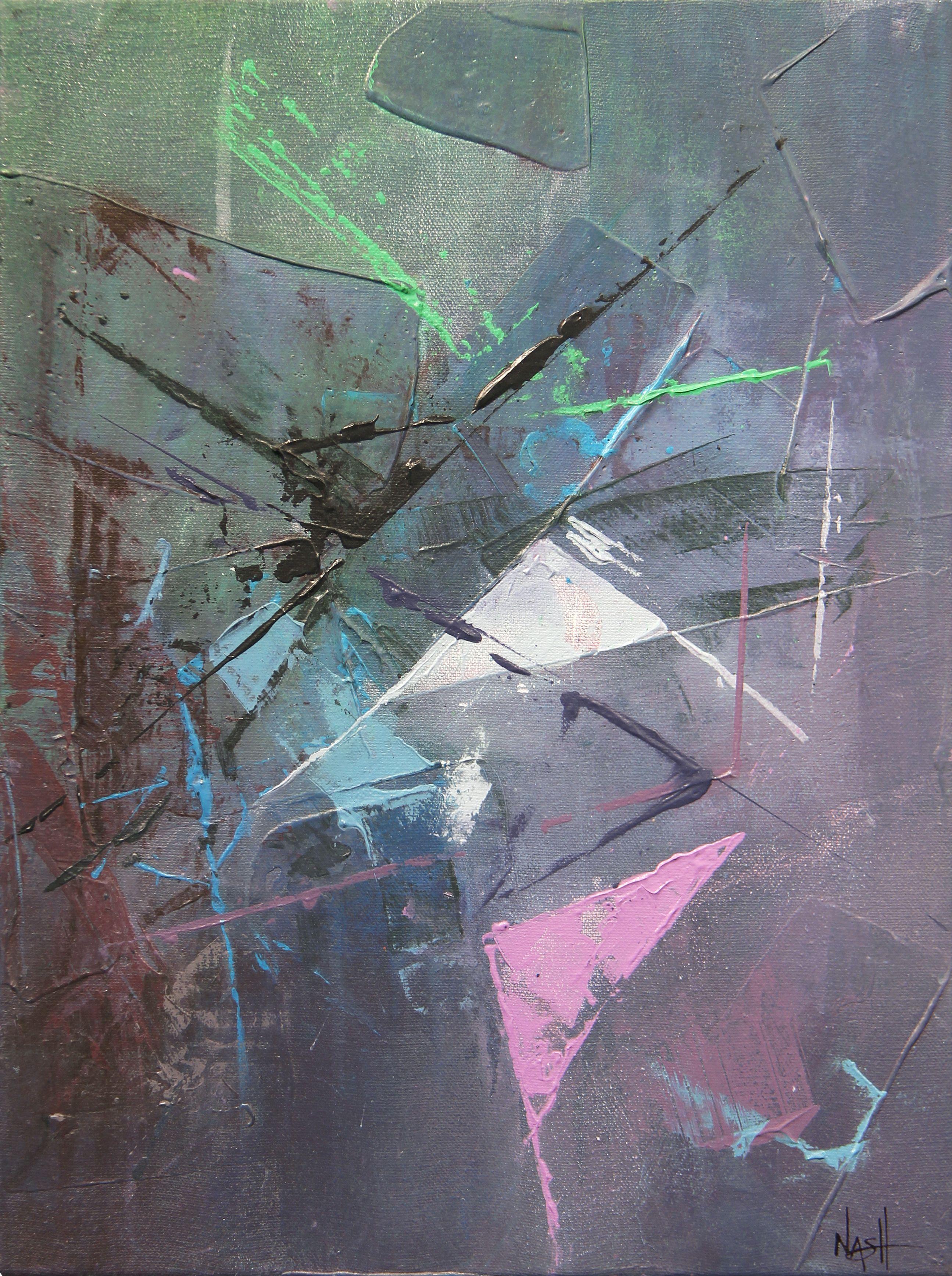 Dan Nash Gottfried Abstract Painting - 'Sharp Edge', Painting, Acrylic on Canvas