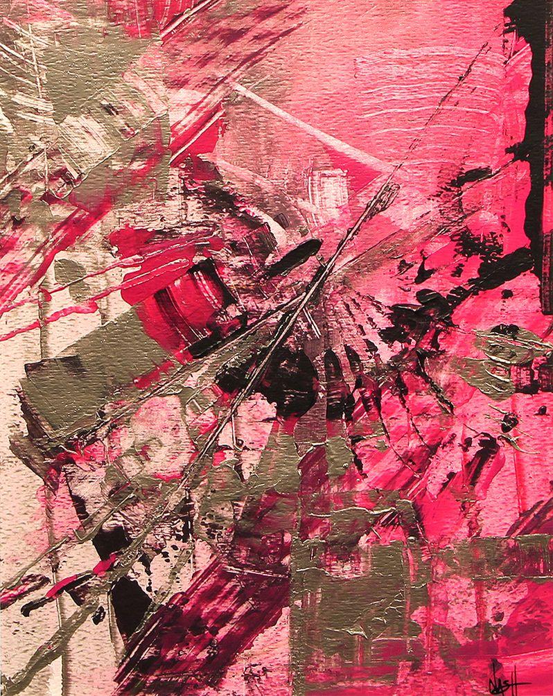 Abstract Painting de Dan Nash Gottfried - El aguijón", Pintura, Acrílico sobre papel