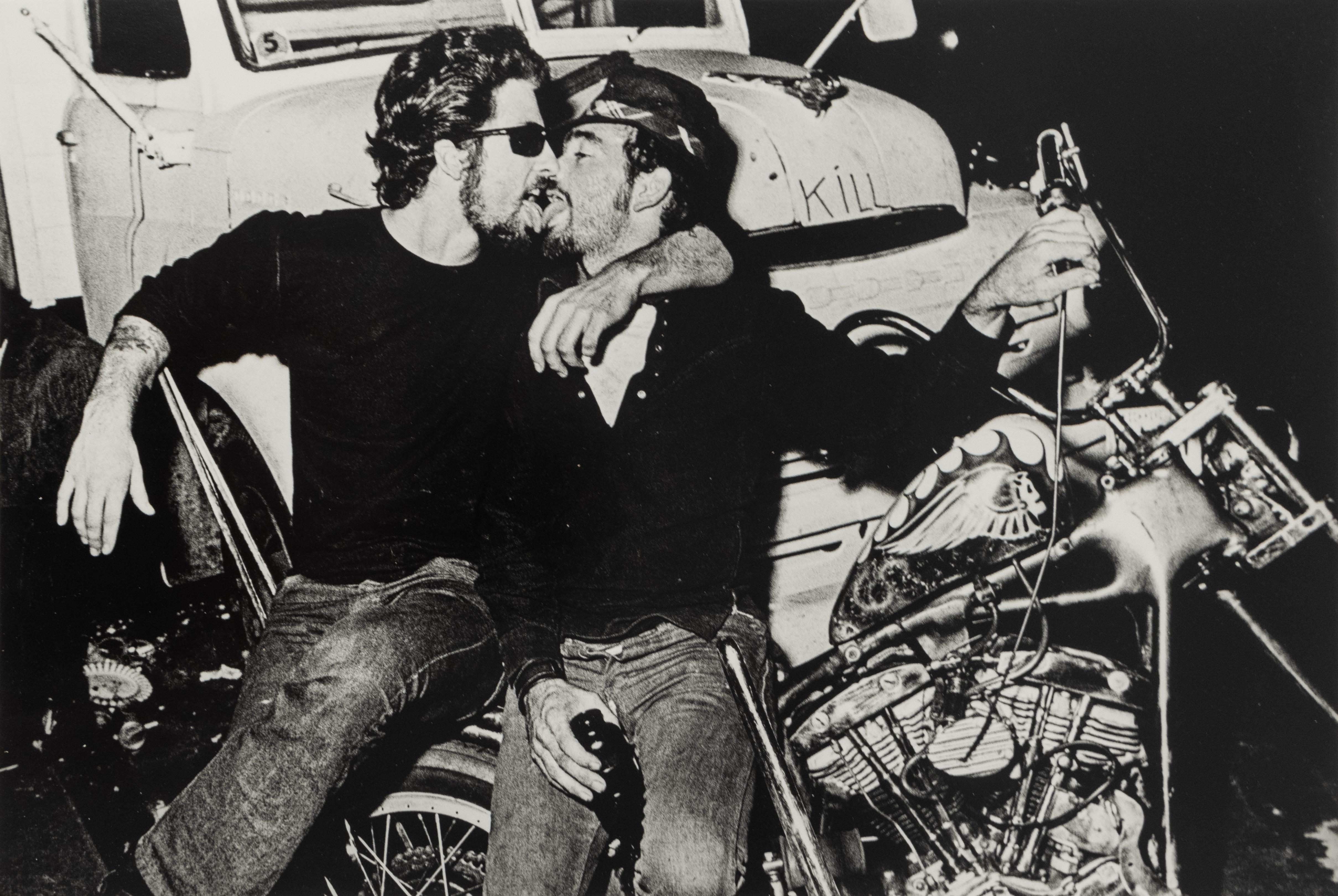 Mugging, black and white photograph of two men kissing by Dan Nelken

Dan Nelken

Mugging

c. 1970s

Signed, verso

Gelatin silver print

16 x 20 inches, sheet
12.5 x 18.5 inches

Contact gallery for price.