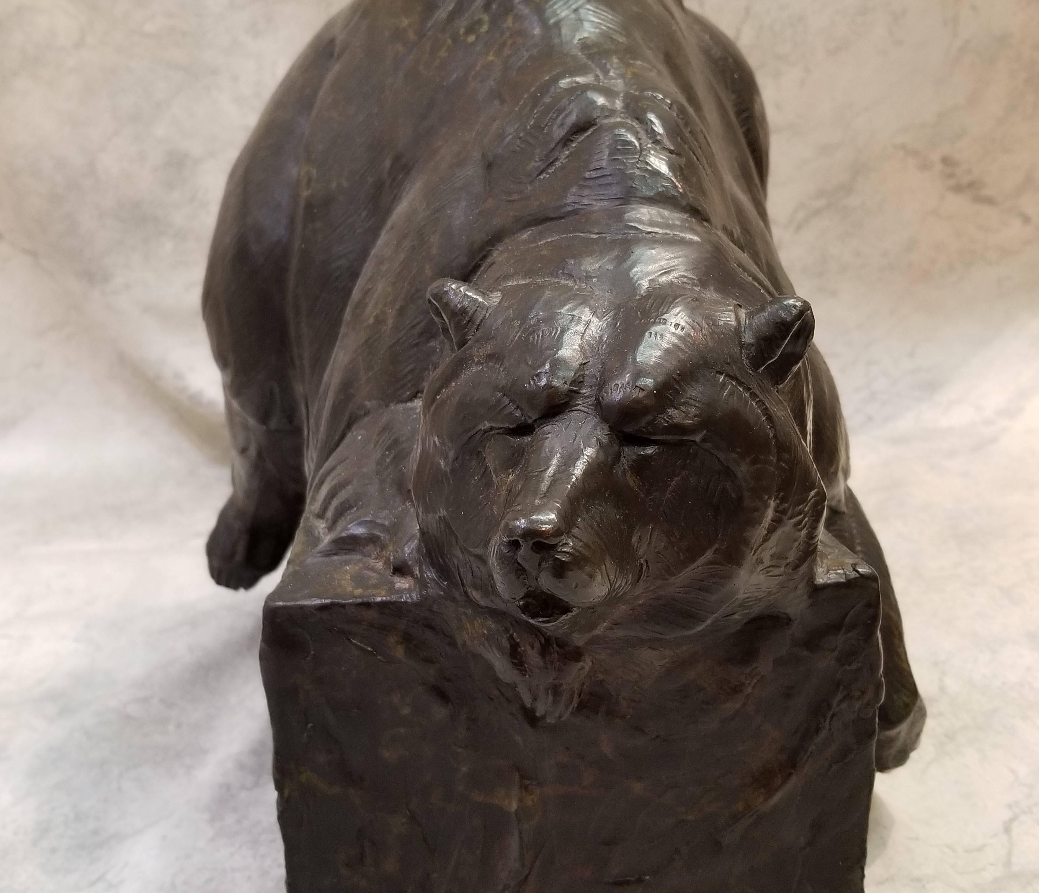 Metalwork Dan Ostermiller, Daydreamer, 16 of 20, Bronze Bear For Sale