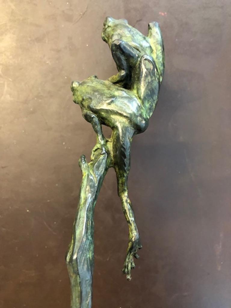 Dan Ostermiller is an American sculptor best known for his depictions of animals. As of 2012, he is president of the National Sculpture Society. He resides in Loveland, 
Colorado. 

9”w x 13”h x 3.5”d
Signed (inscribed) raised signature and dated