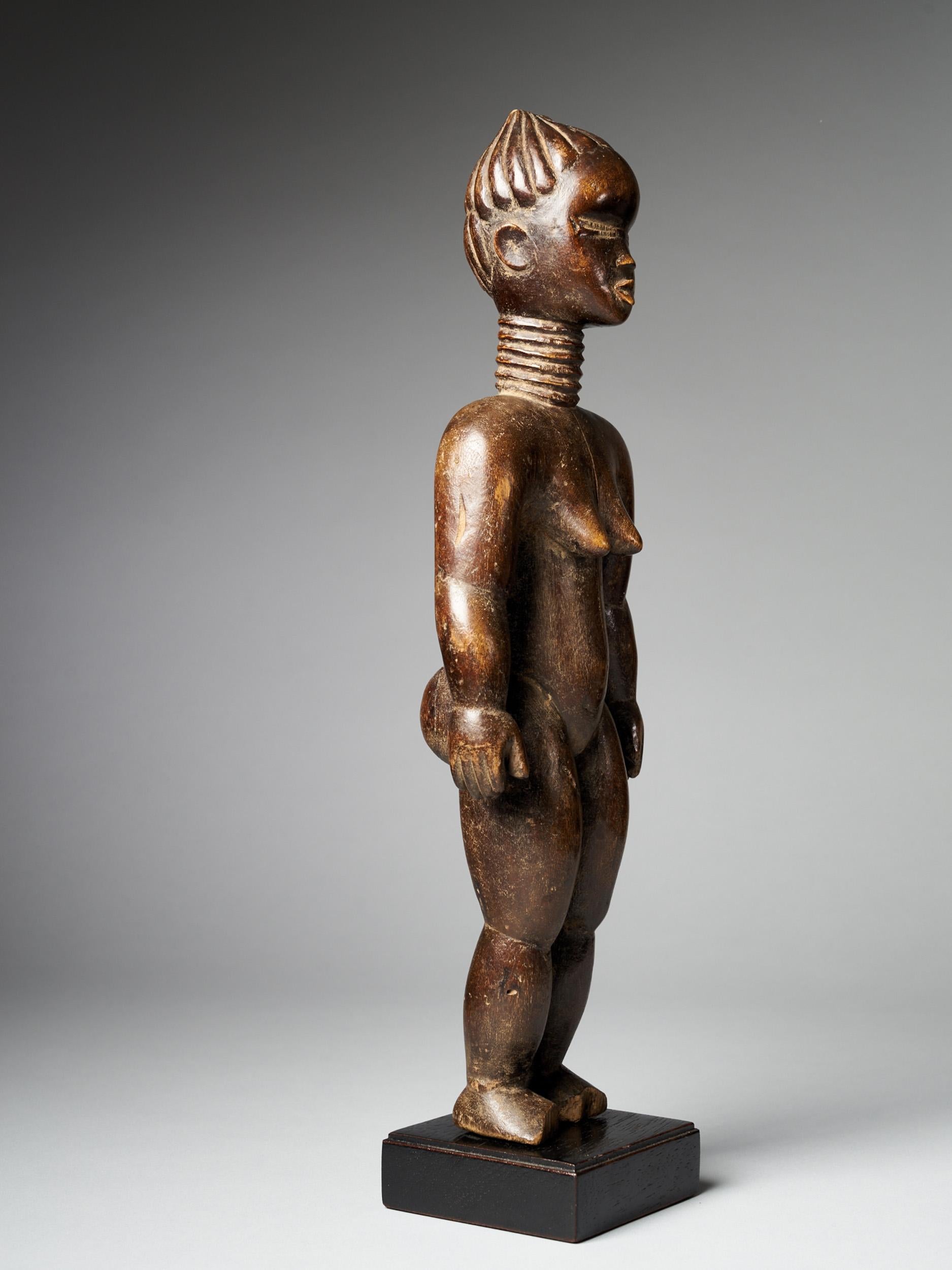 Hand-Carved Dan People, Ivory Coast, Female Figure 