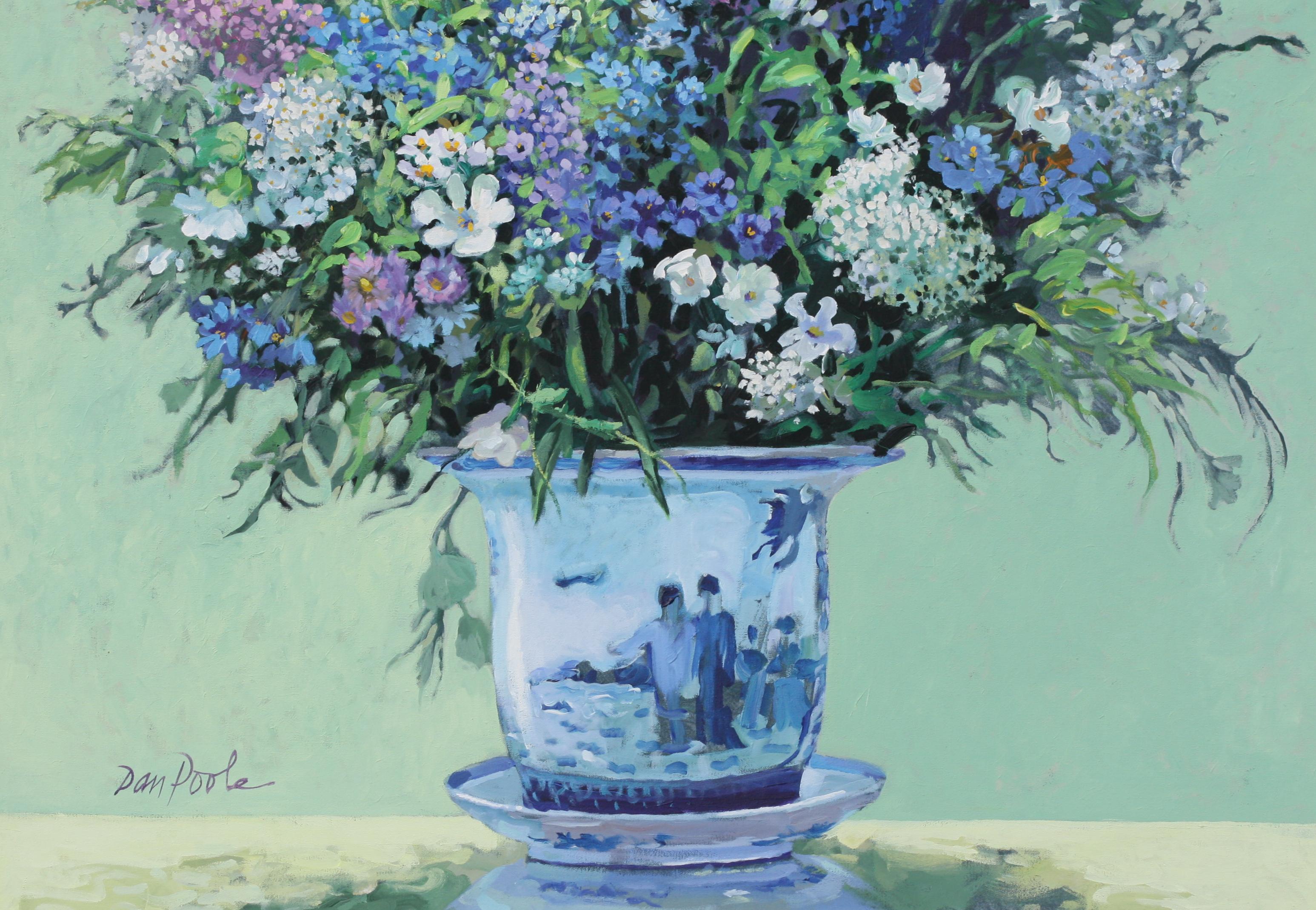 Dan Poole, (American, b. 1941) Flowers in a Chinese Bowl, 1988 For Sale 1