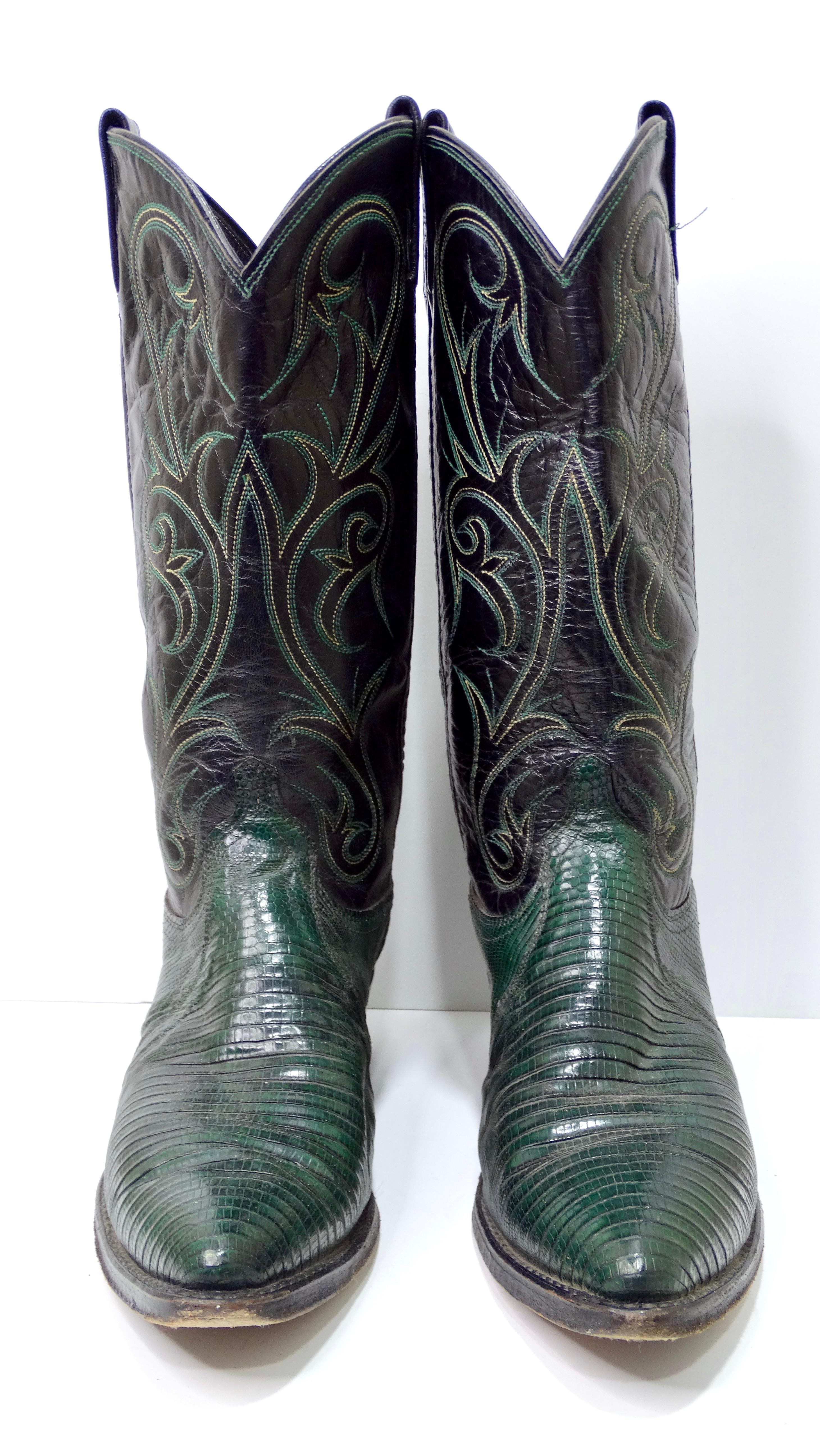 men's green cowboy boots