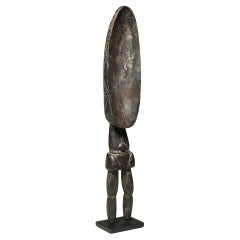 Vintage Dan Prestige Wood Spoon with Legs, Ivory Coast, West Africa on custom base