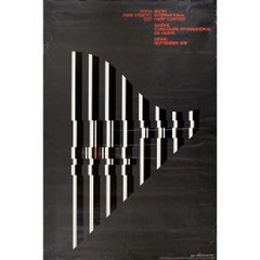 Original 1976 poster by Dan Reisinger - Sixth International Harp Contest