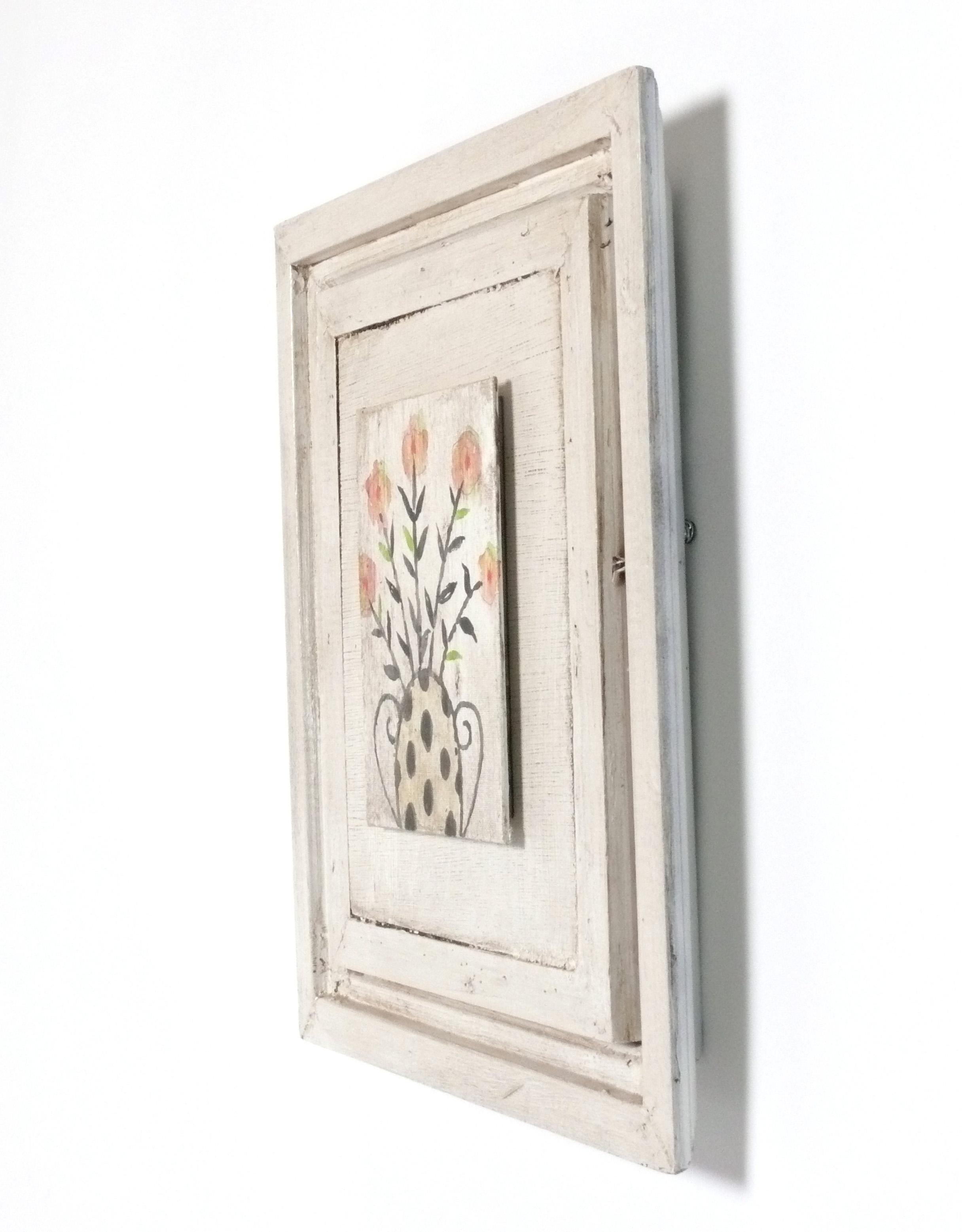 Original-Gemälde von Blumen in einer Vase, circa 2013, von gut aufgeführten New Yorker Künstler, Dan Rizzie. Signiert, datiert und mit einer Widmung des Künstlers auf der Rückseite. 