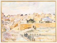 Dan Rubinstein - Huile encadrée du 20e siècle, Jérusalem