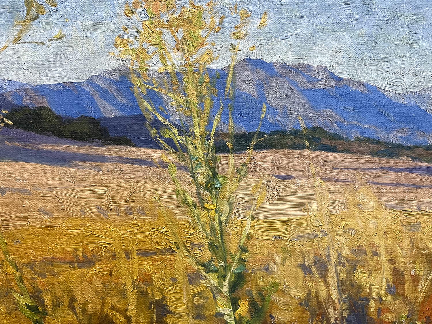 Goldene Felder (Braun), Landscape Painting, von Dan Schultz