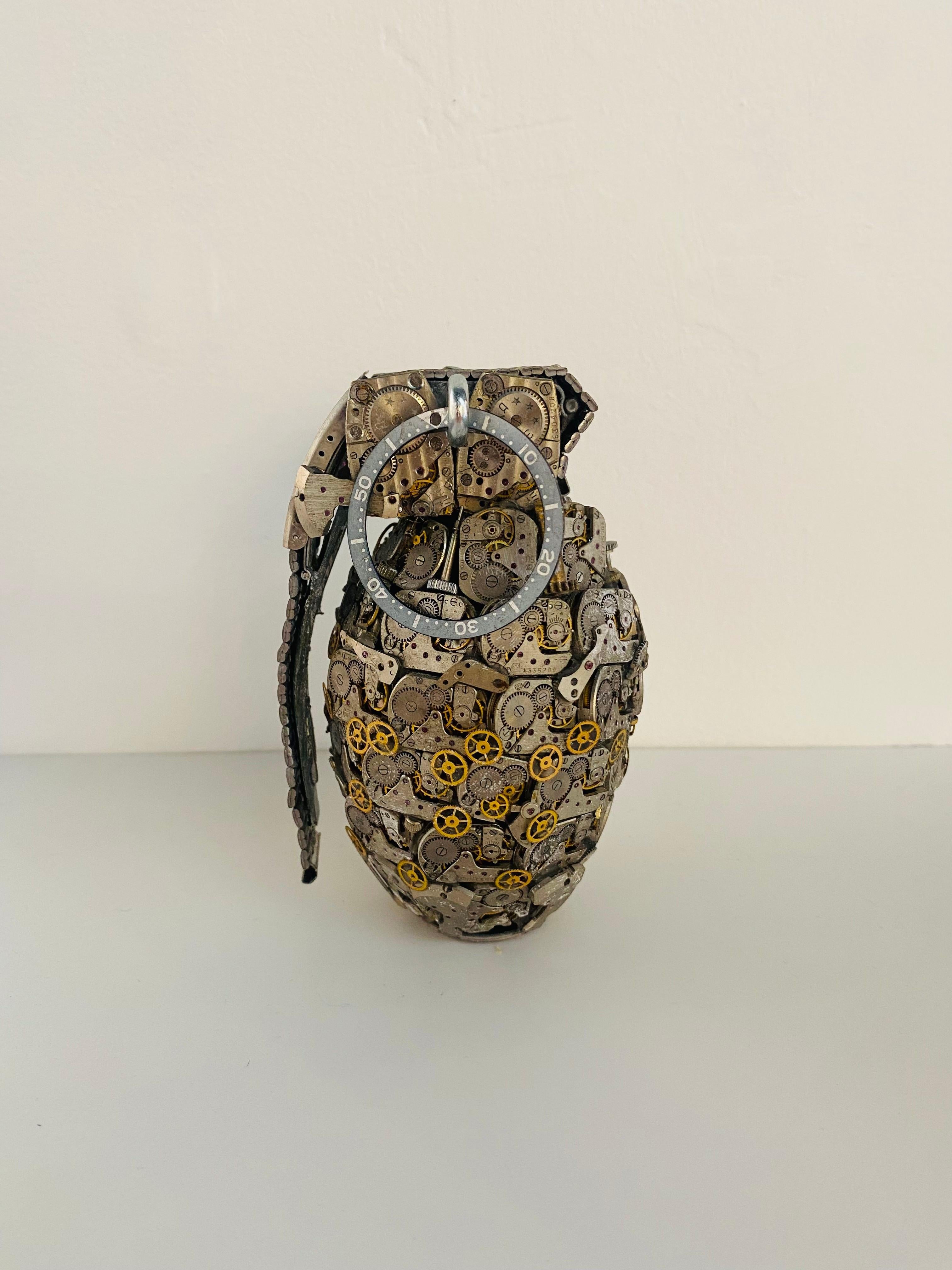 Dan Tanenbaum Abstract Sculpture - Time Bomb Grenade