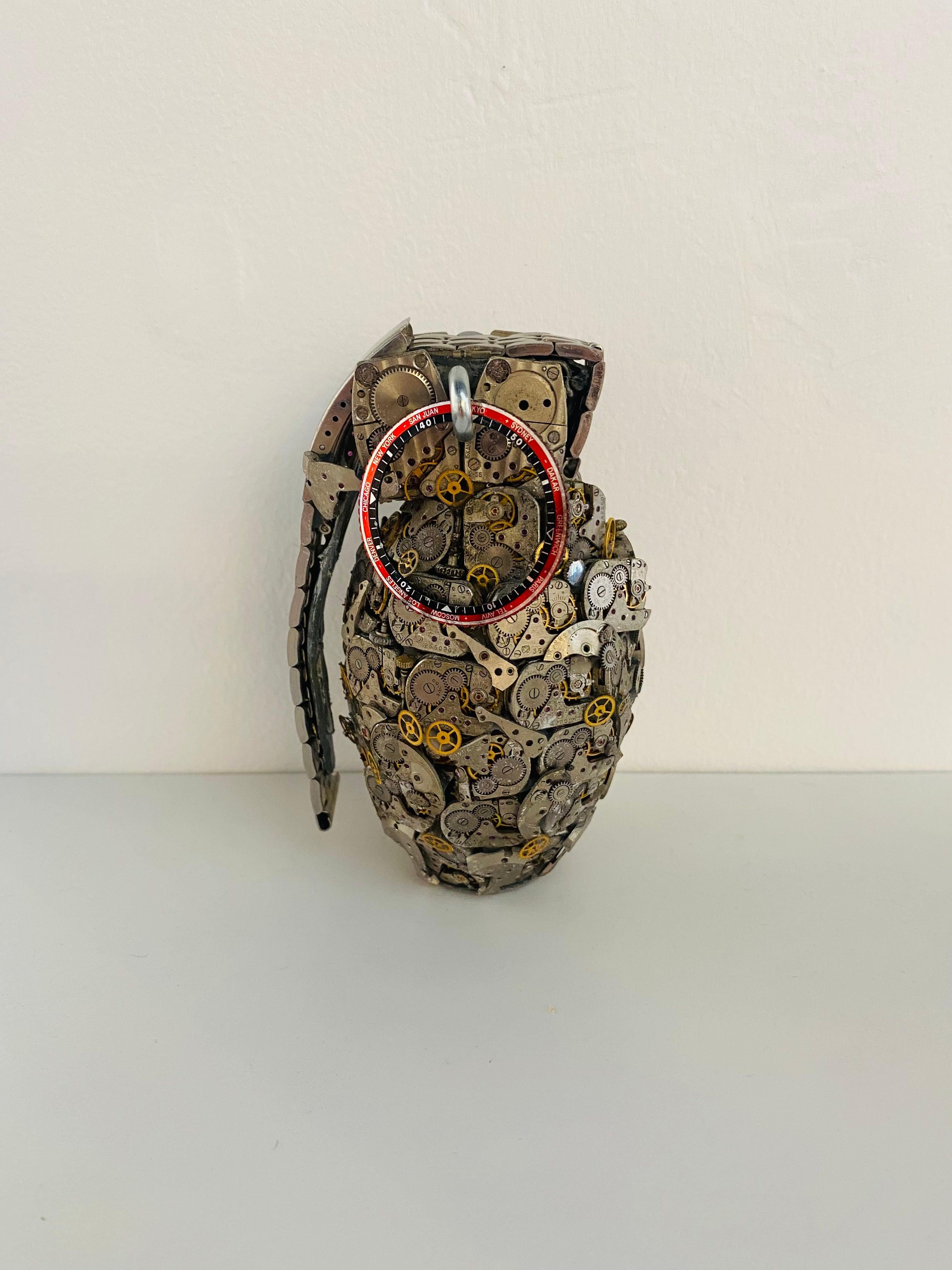 Dan Tanenbaum Abstract Sculpture - Time Bomb Grenade