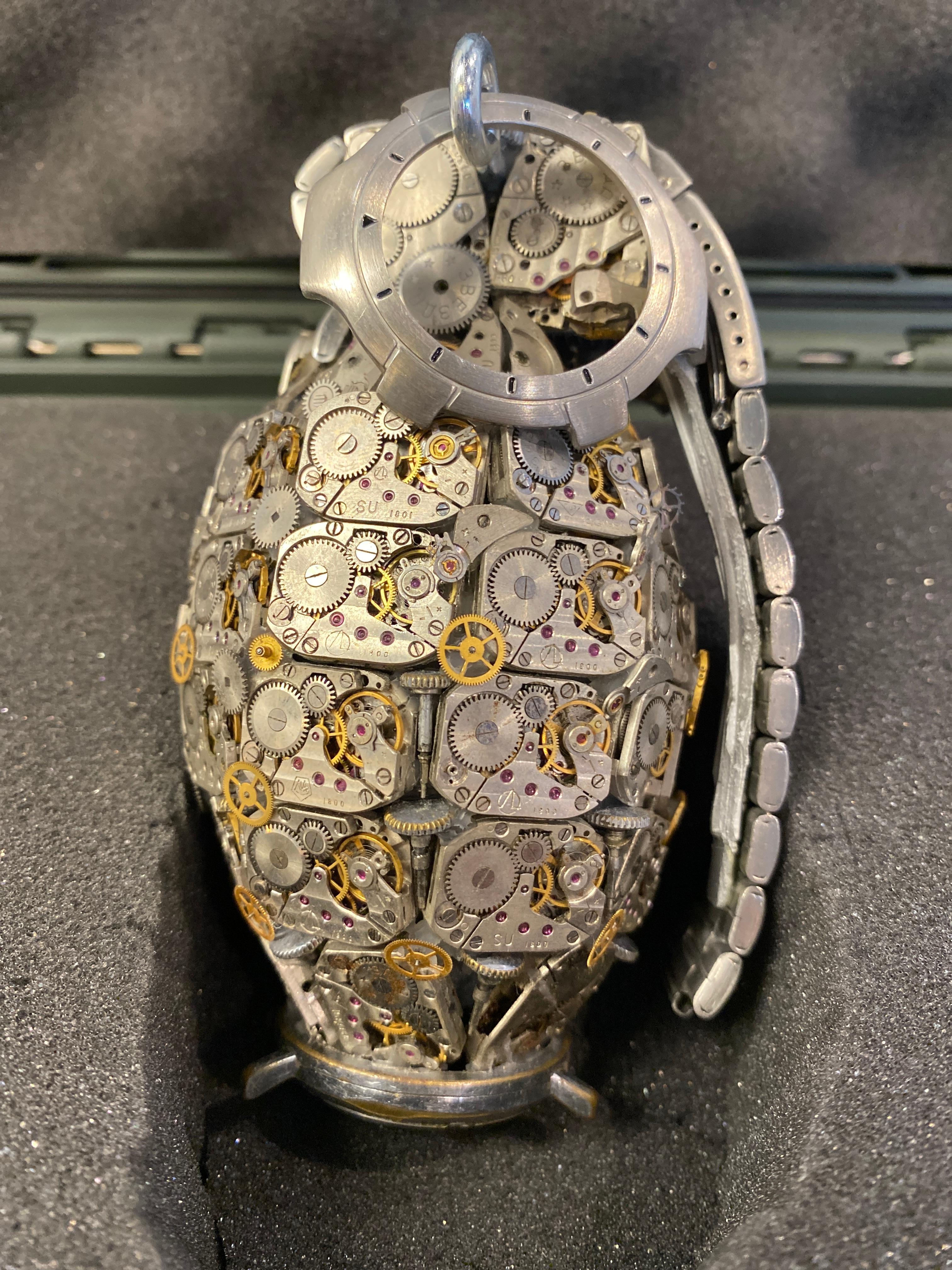 Dan Tanenbaum Figurative Sculpture - Time Bomb Grenade