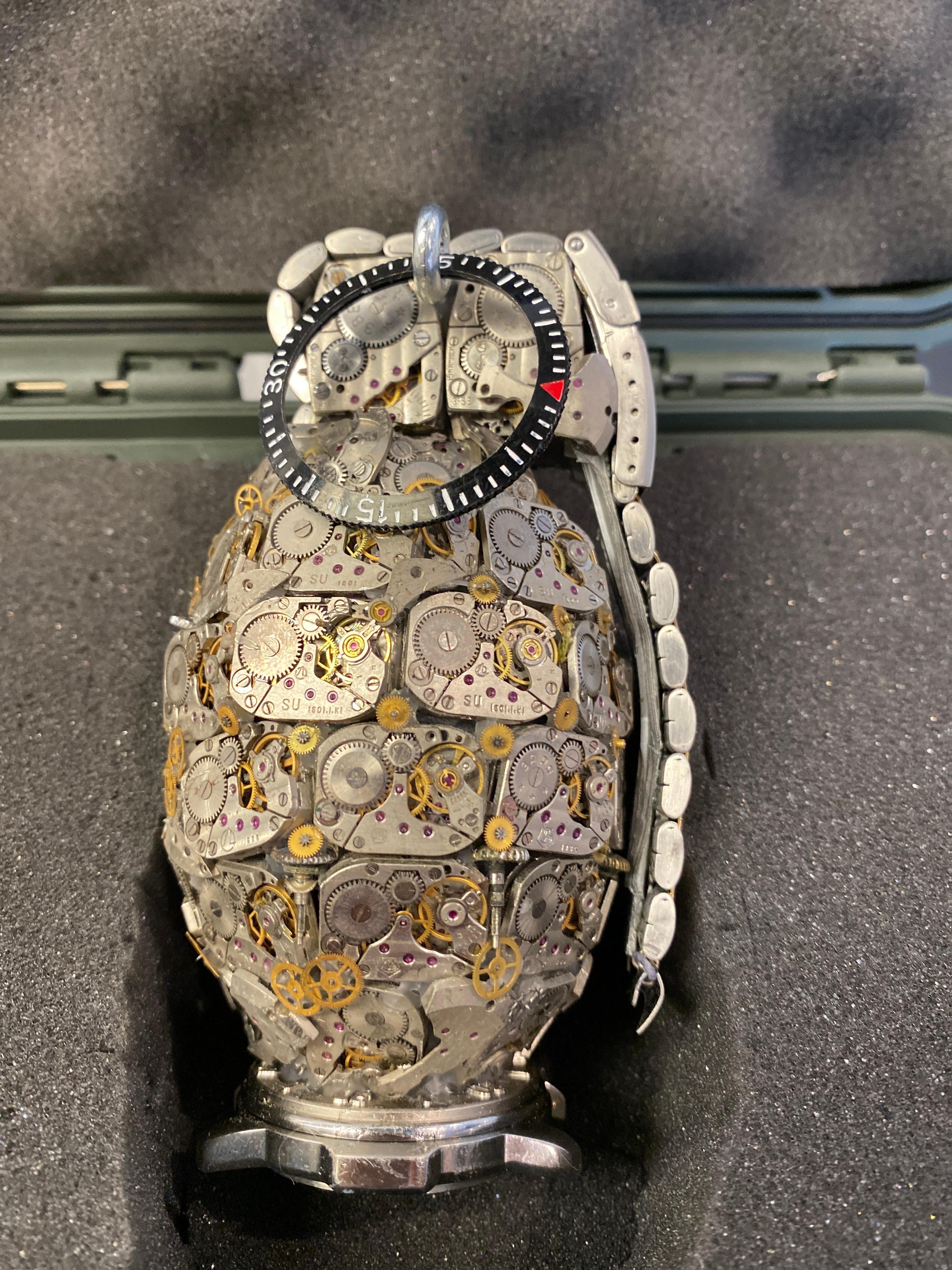 Dan Tanenbaum Figurative Sculpture - Time Bomb Grenade