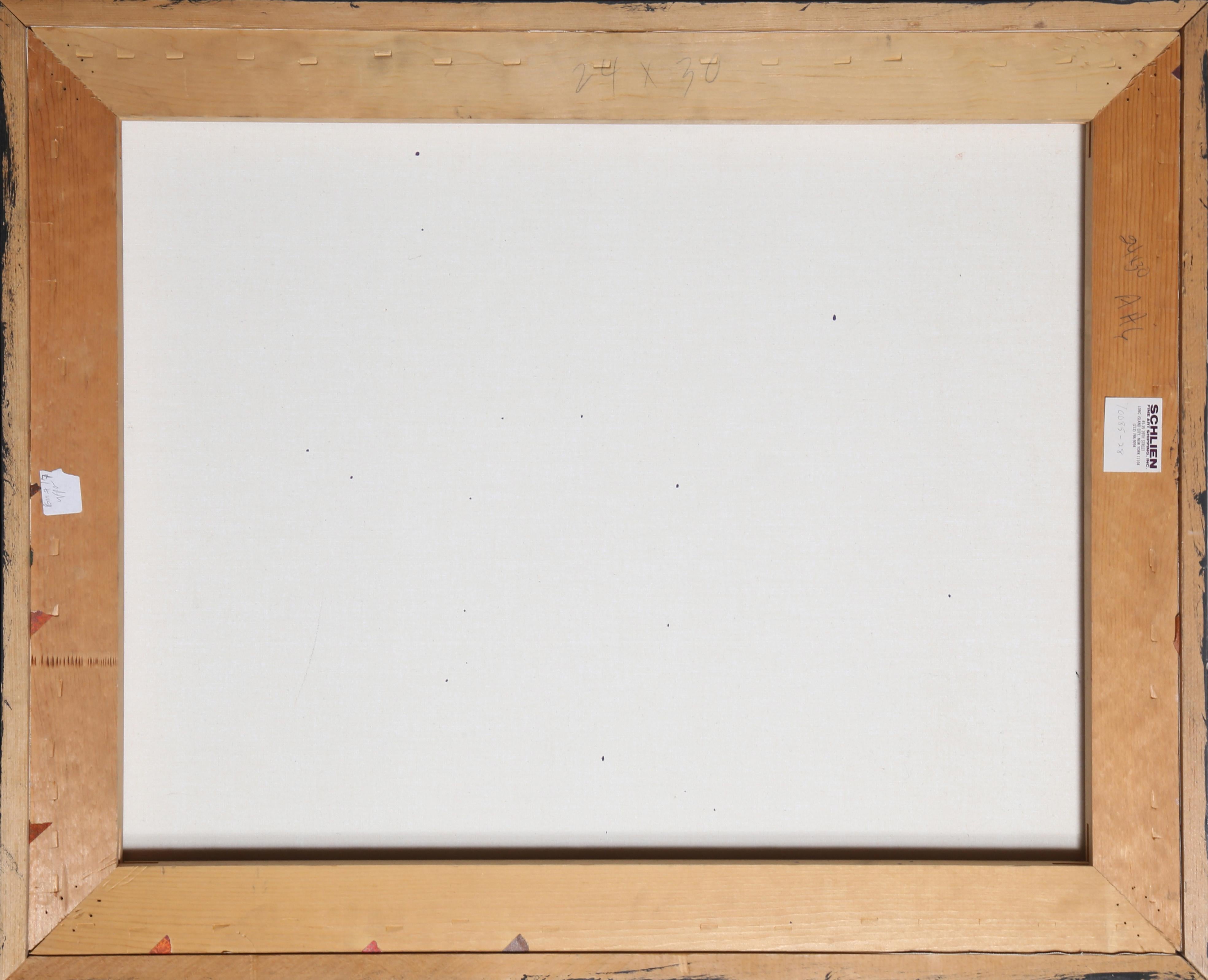 Pittura acrilica astratta con collage di Dan Teis in vendita 2