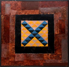 Abstract and Collage Painting on Canvas by Dan Teis