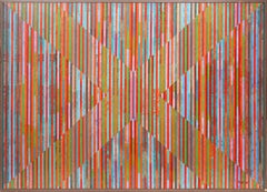 Candy Stripes X, Quadro astratto geometrico di Dan Teis